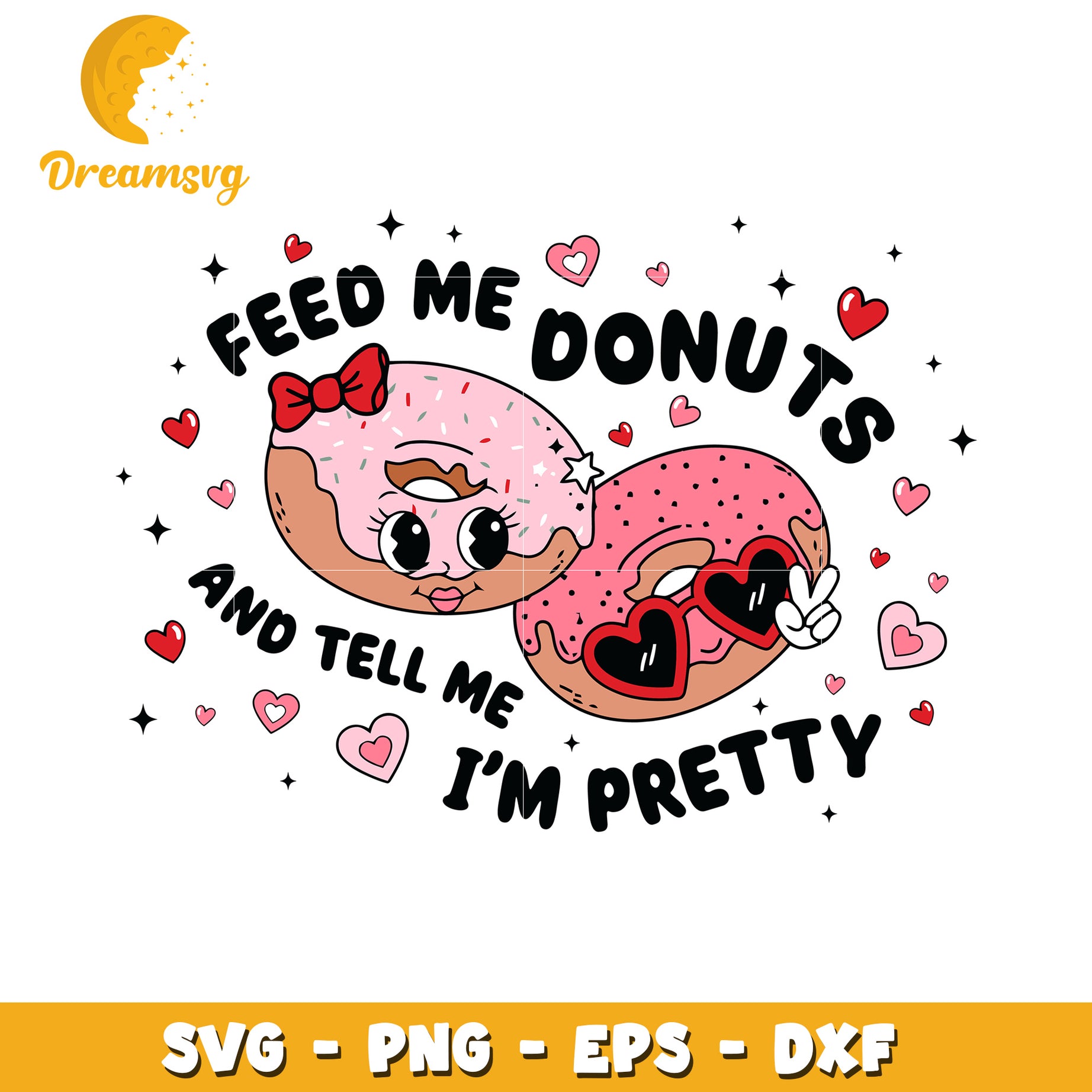 Cute Donut SVG PNG EPS DXF Files