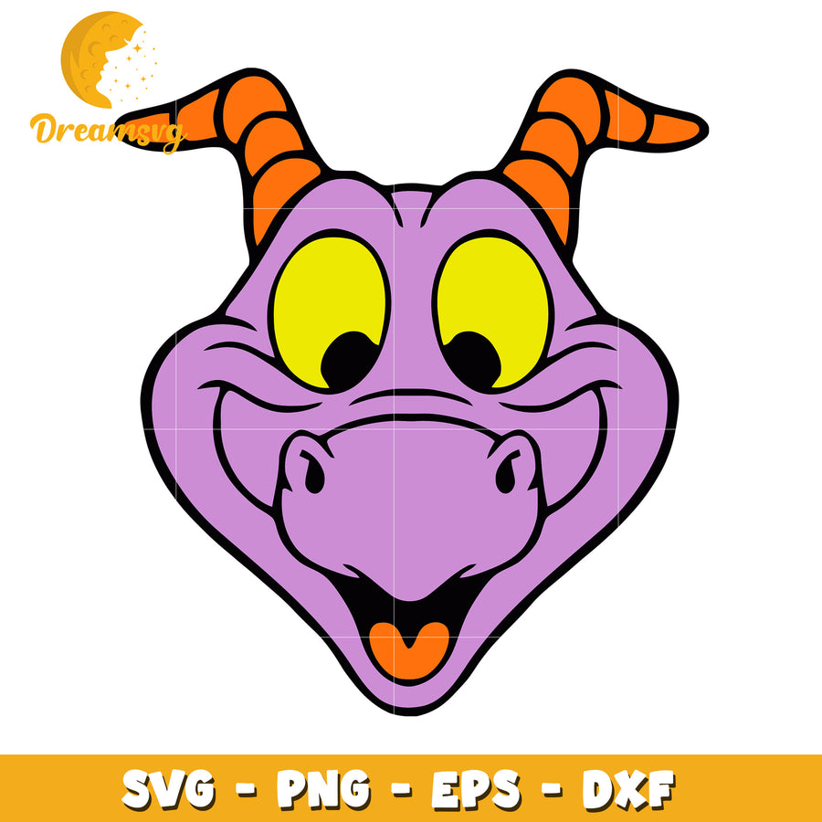 Cute Dragon Face SVG PNG EPS DXF