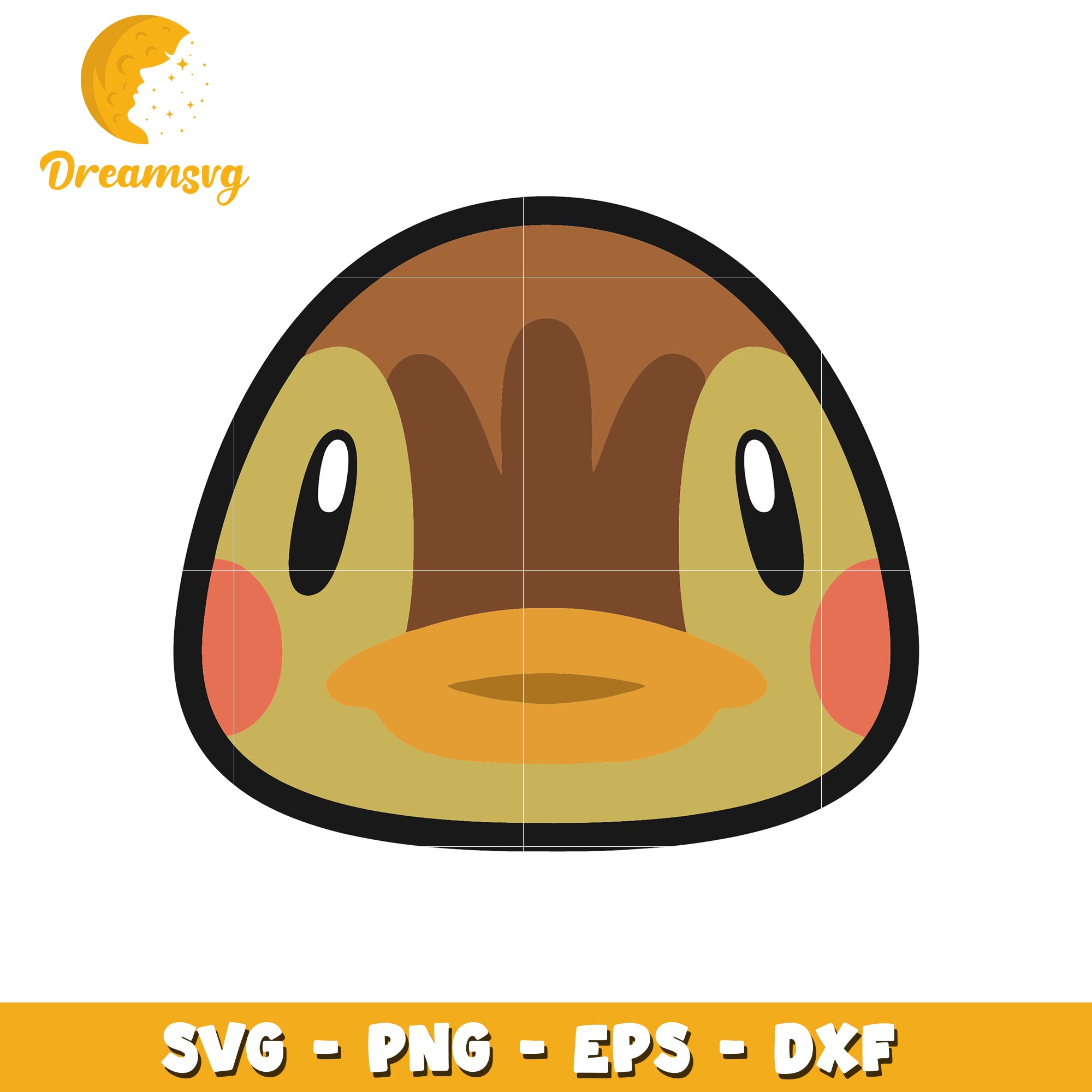 Cute Duck Face SVG PNG EPS DXF
