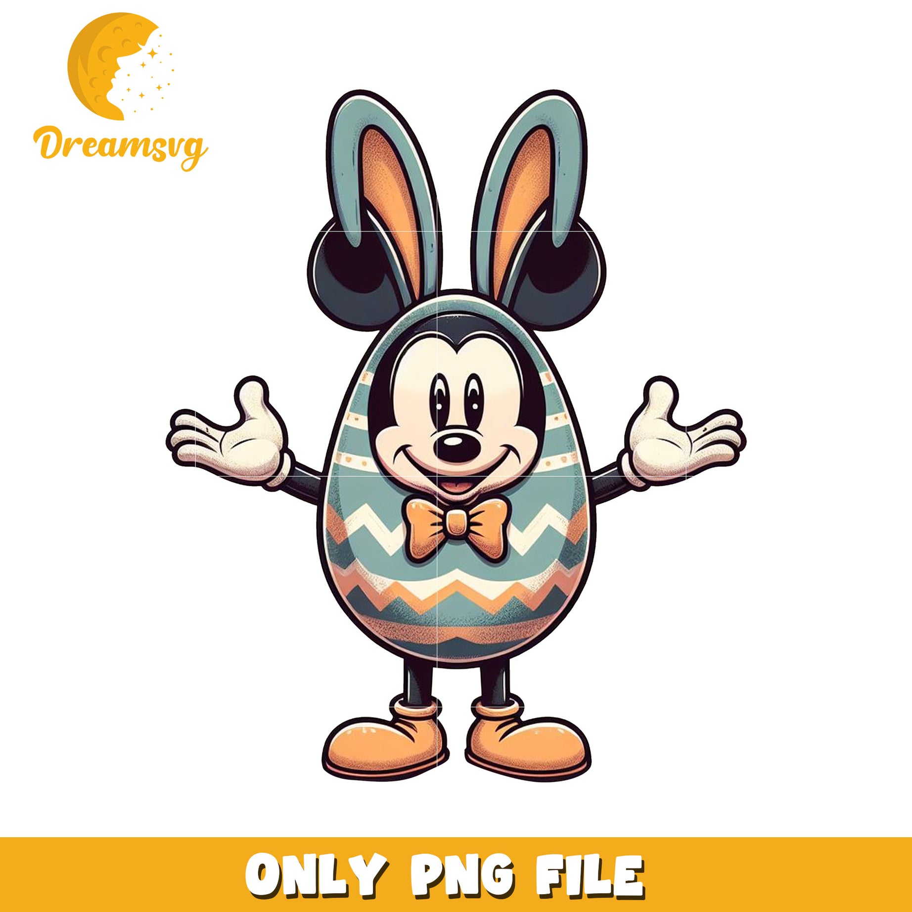 Cute Easter Bunny Character PNG File for Creative Projects