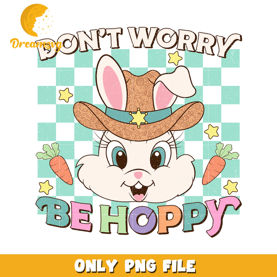 Cute Easter Bunny Cowboy PNG Design