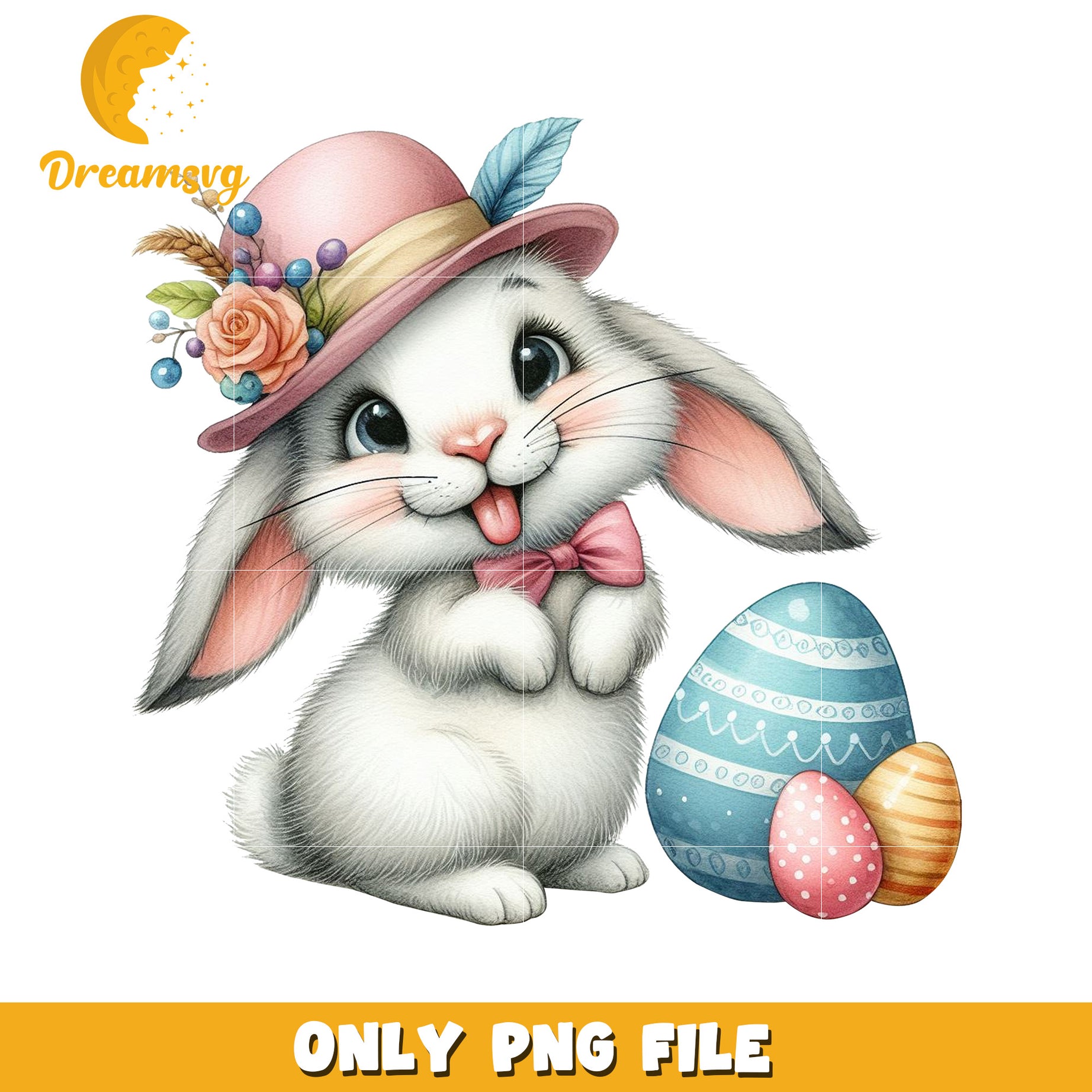 Cute Easter Bunny PNG Clipart for Spring Celebrations