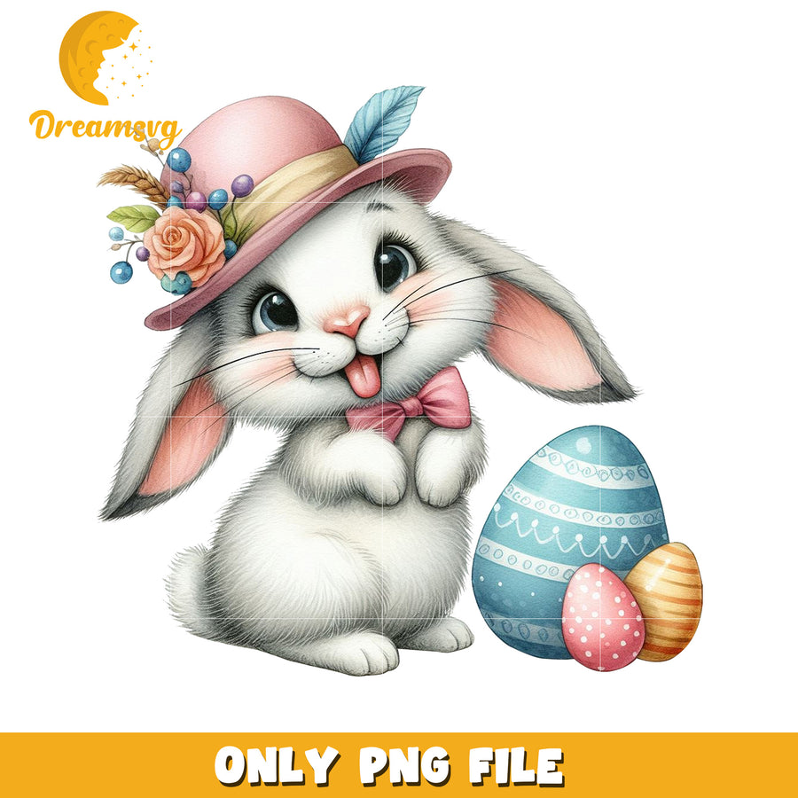 Cute Easter Bunny PNG Clipart for Spring Celebrations