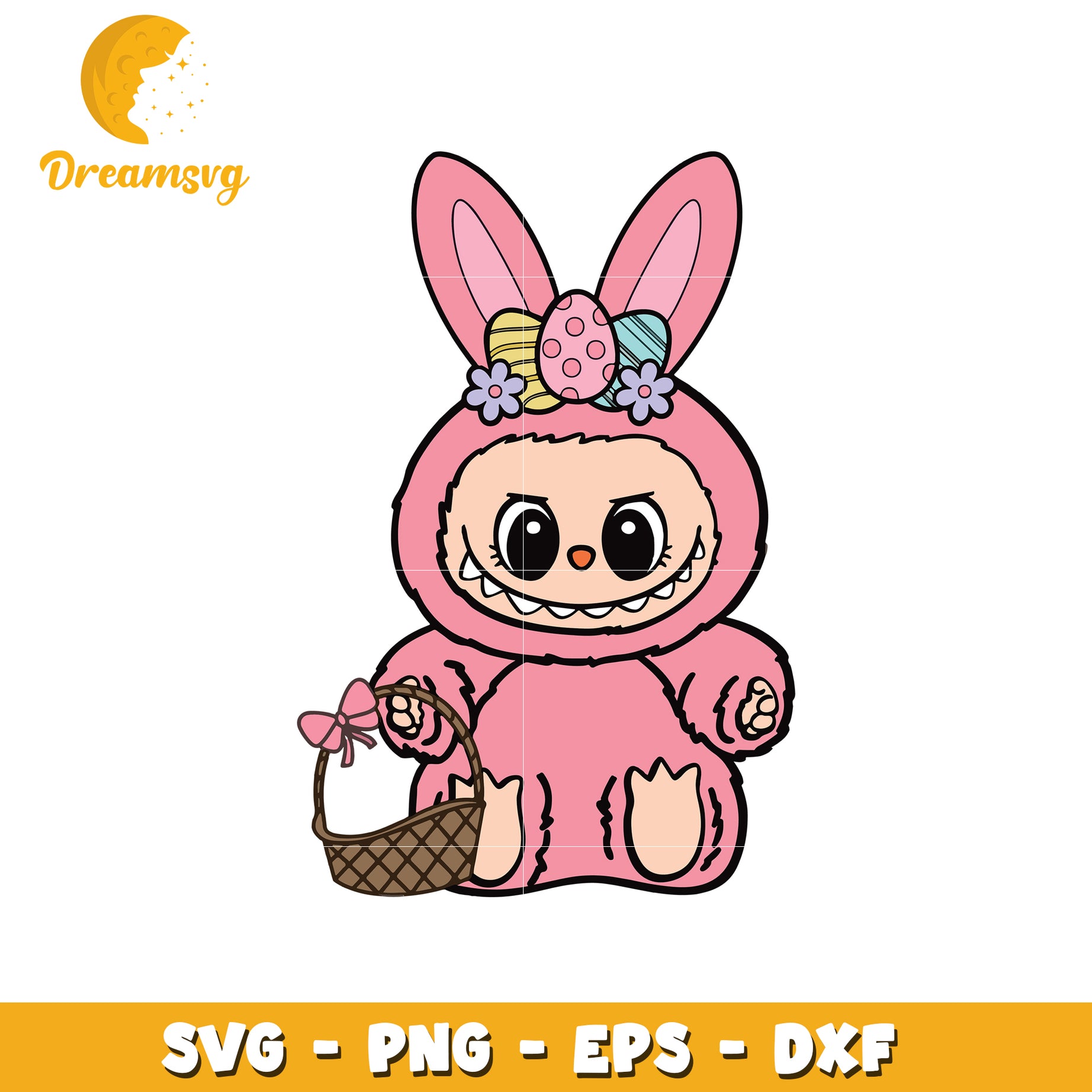 Cute Easter Bunny SVG PNG EPS DXF