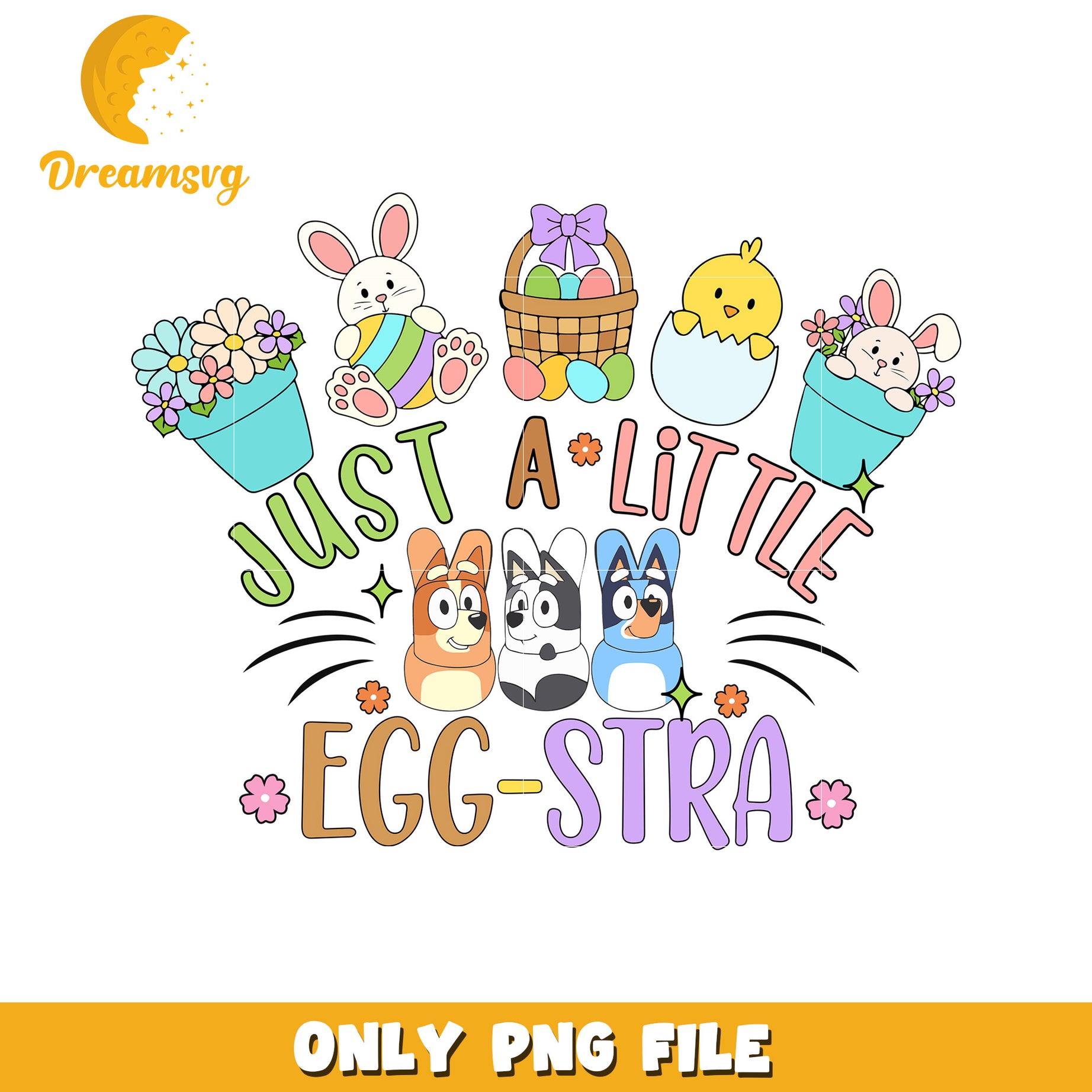 Cute Easter Design with Dogs and Bunnies for Spring Fun
