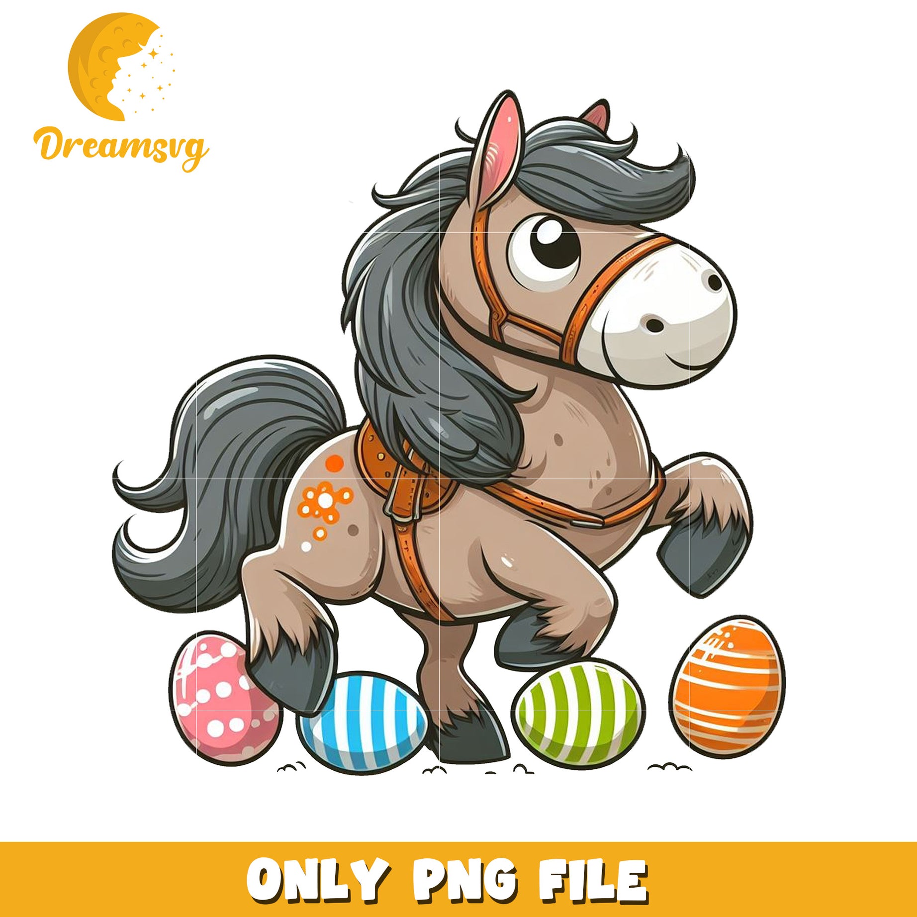 Cute Easter Pony PNG Clipart