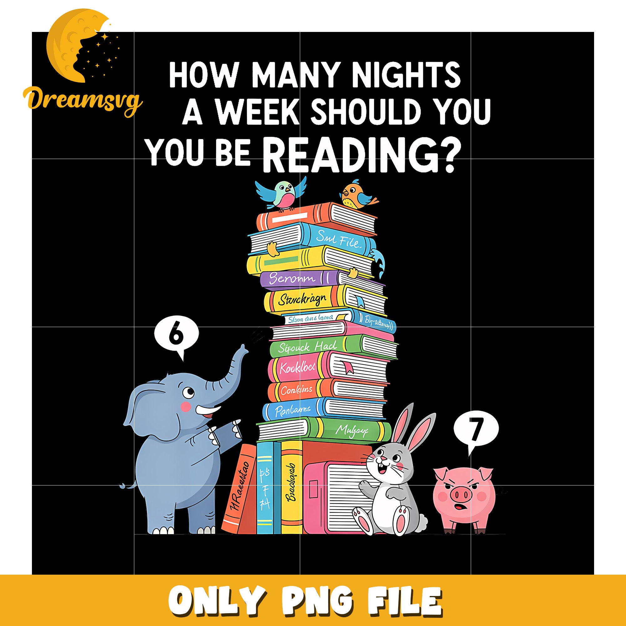 Cute Elephant How many nights png, six seven kid​ png, cute animal png