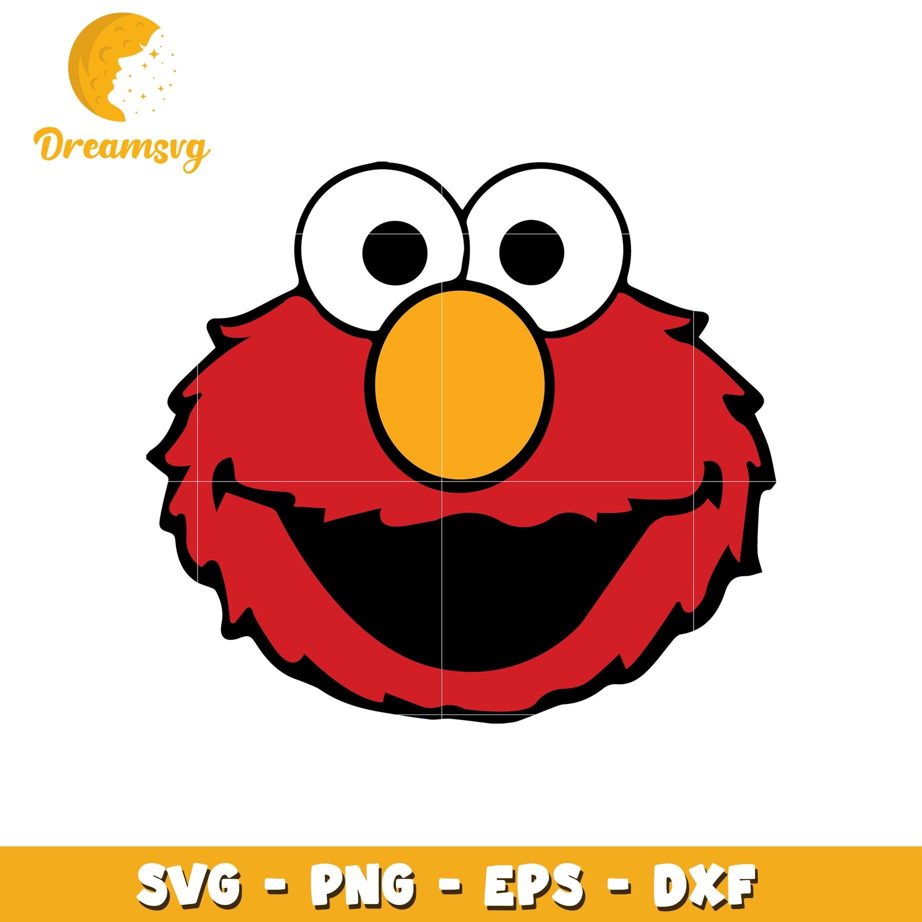 Elmo Large Format File Cute Elmo SVG File for Crafting Kids Projects Downloadable Format ...