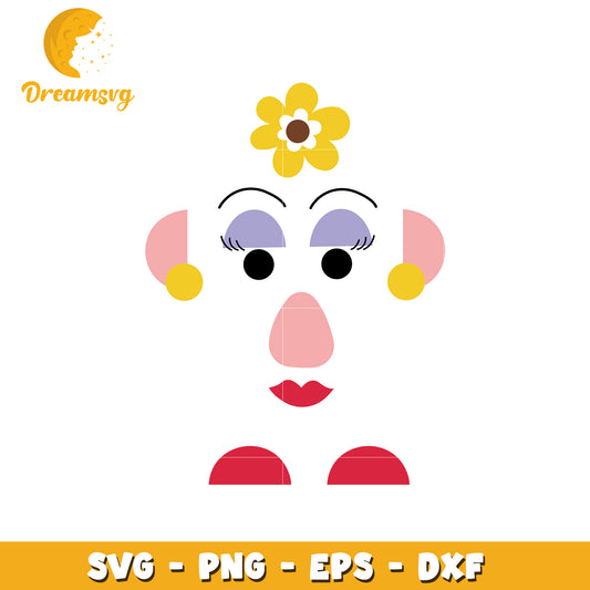 Cute Face SVG Cut File PNG EPS DXF