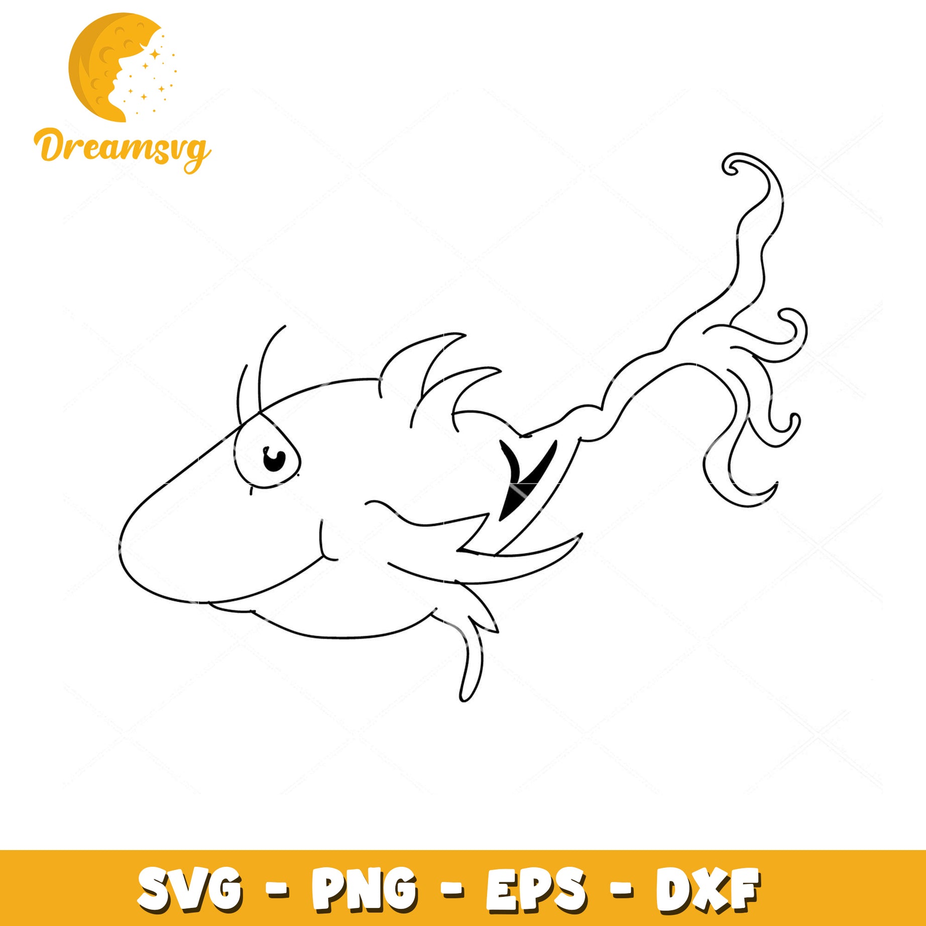 Cute Fish SVG Cut File Instant Download