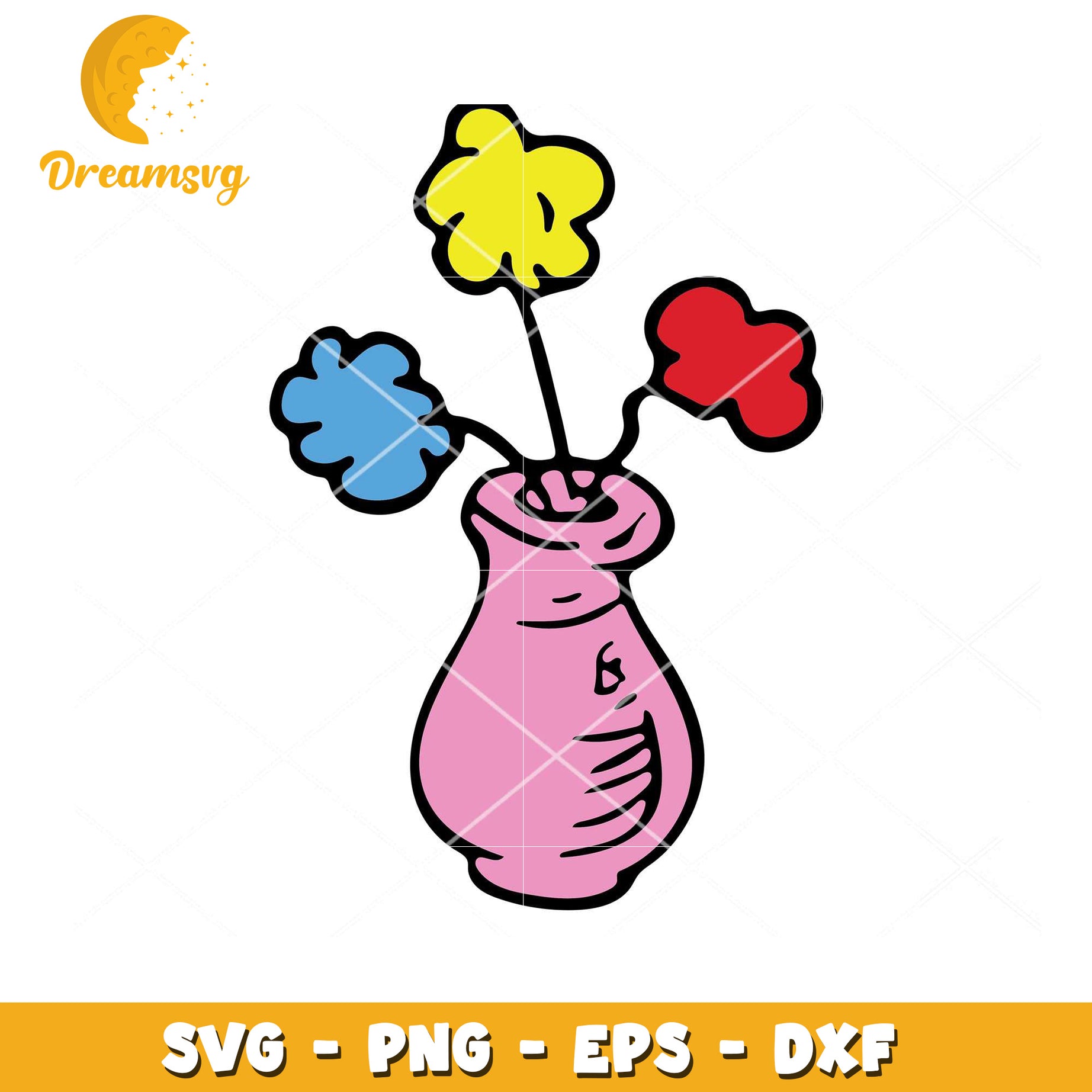 Cute Flower Vase SVG Cut File