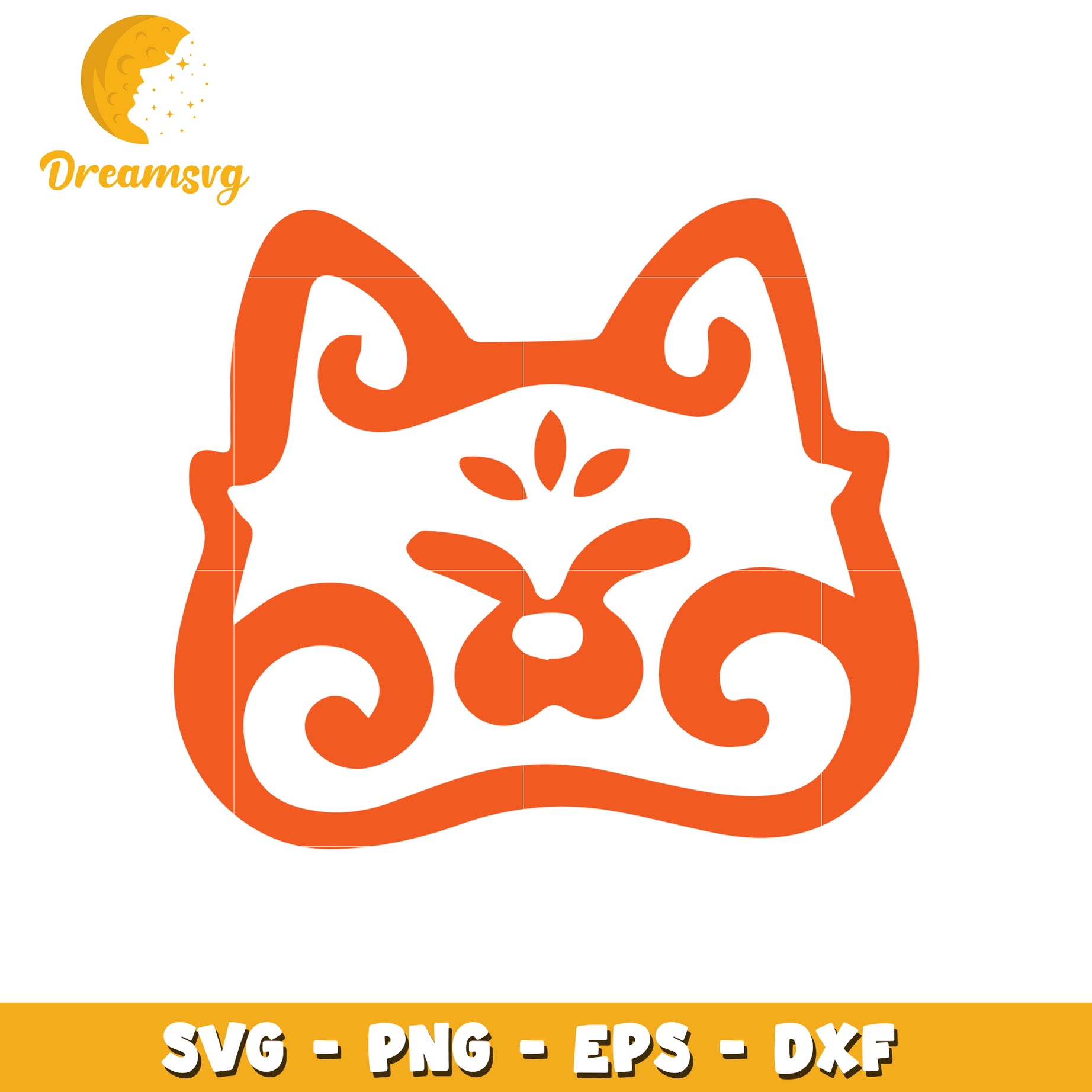 Cute Fox Face SVG Cut File