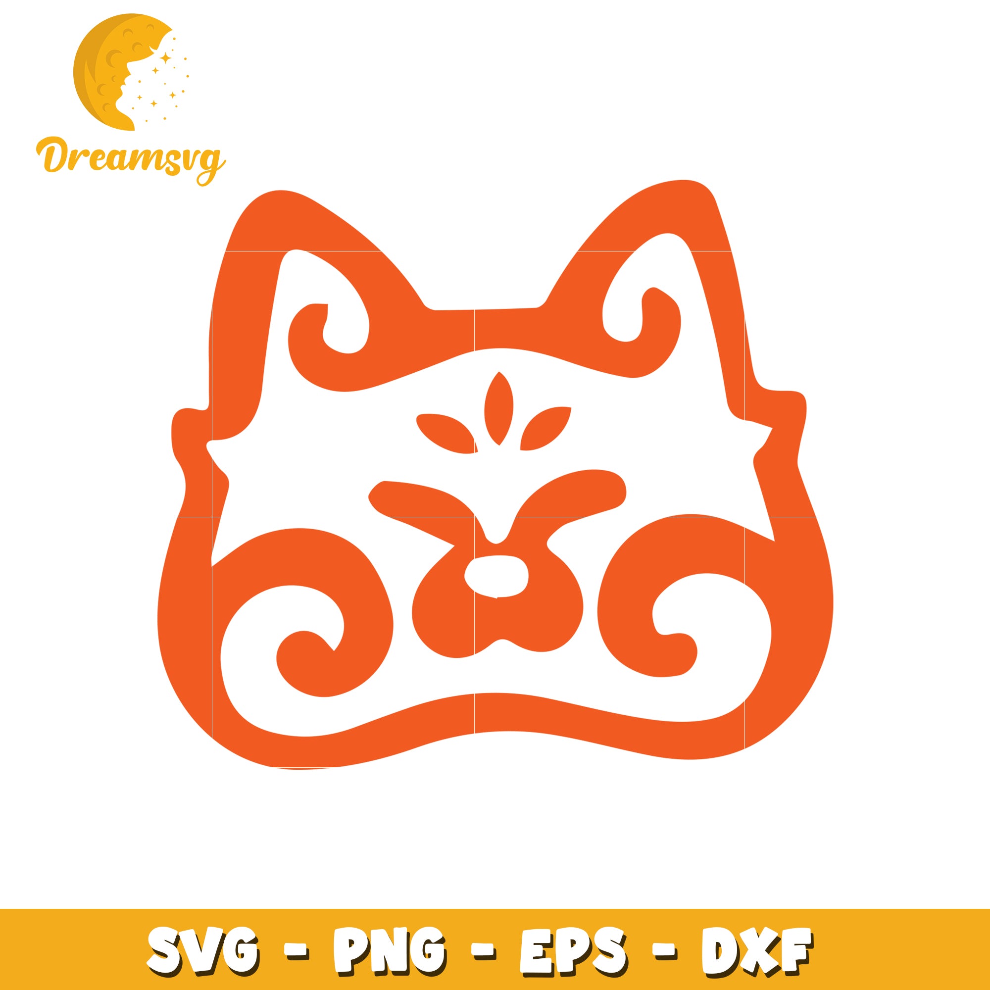 Cute Fox Face SVG Cut File
