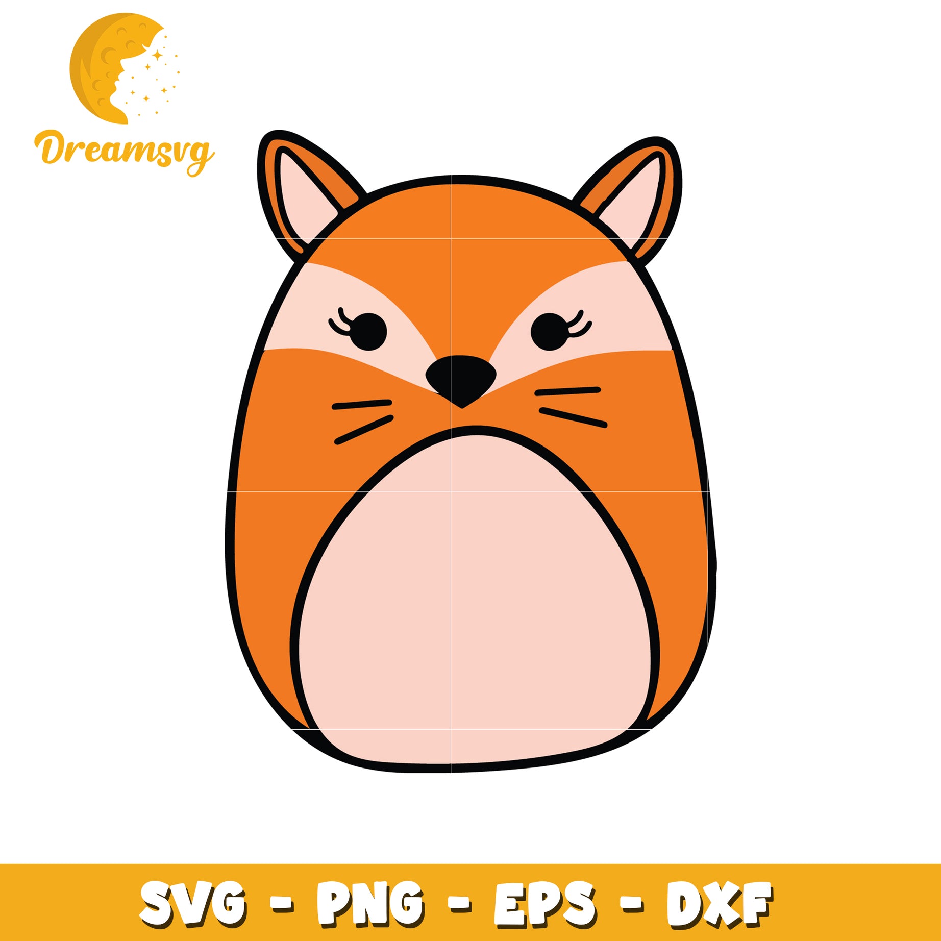 Cute Fox Illustration SVG File for Crafts and Design