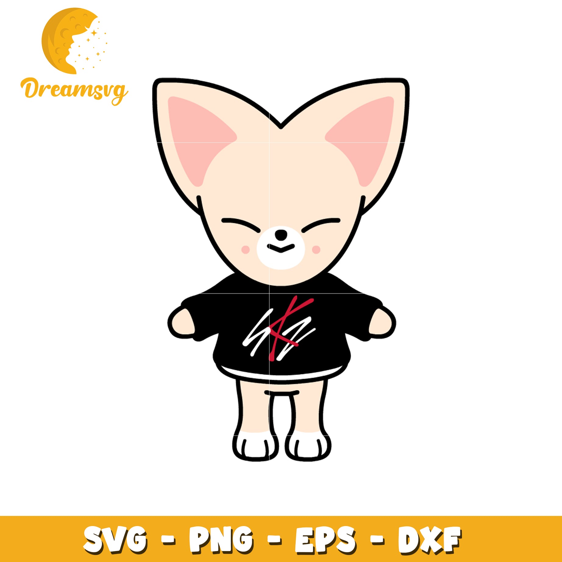 Cute Fox SVG PNG EPS DXF Files