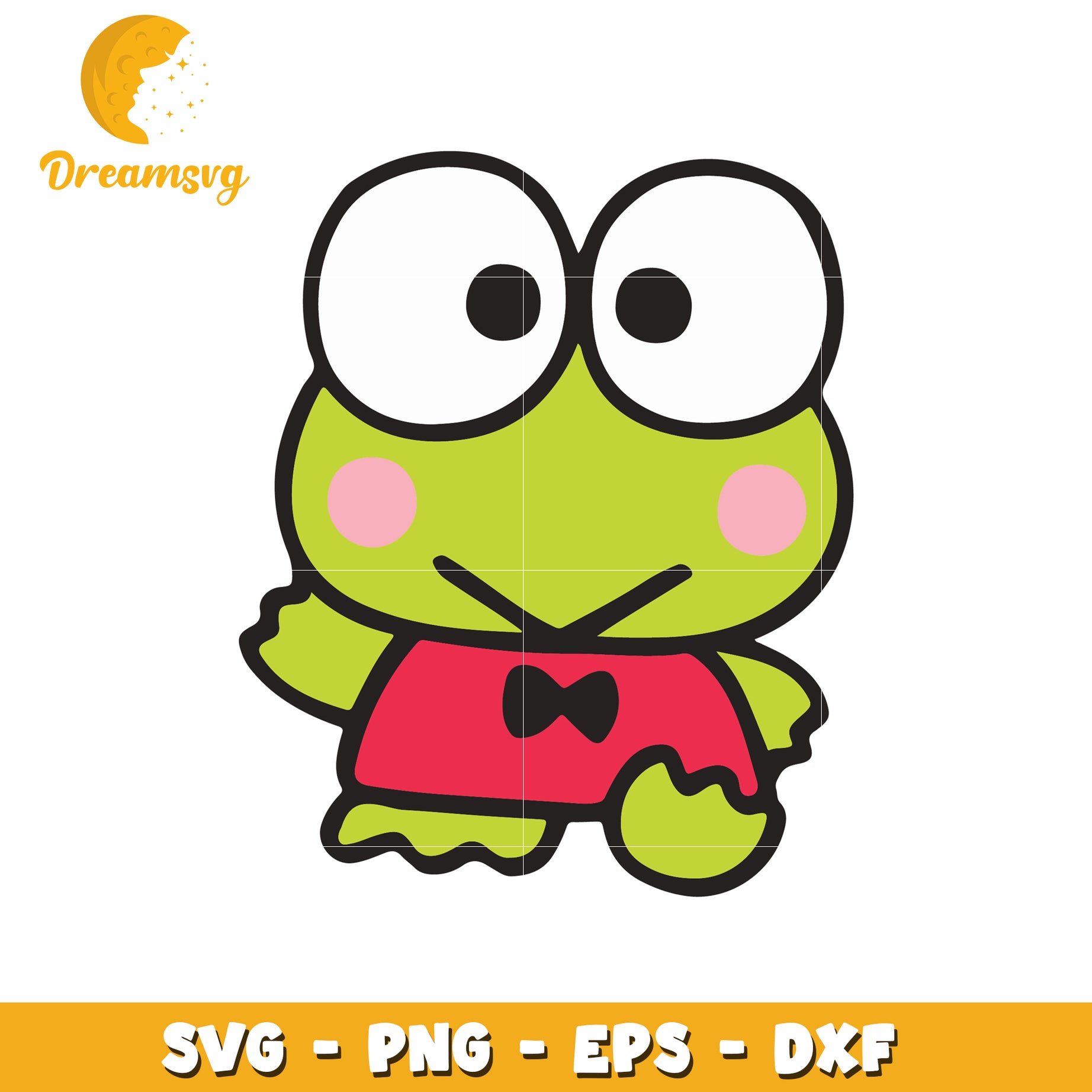 Cute Frog Character SVG Design for Craft Projects and More