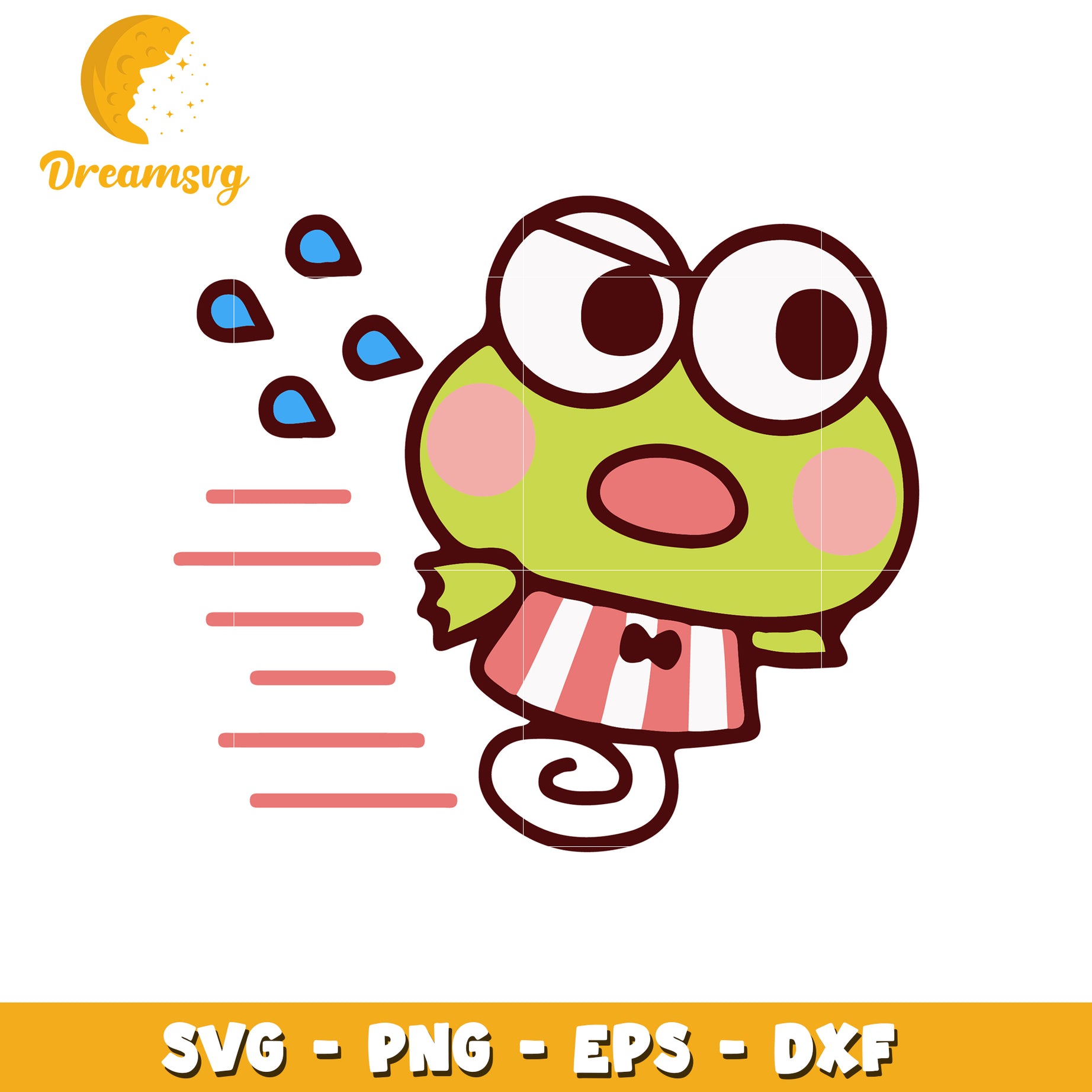 Cute Frog Character SVG Design for Crafting and Printing