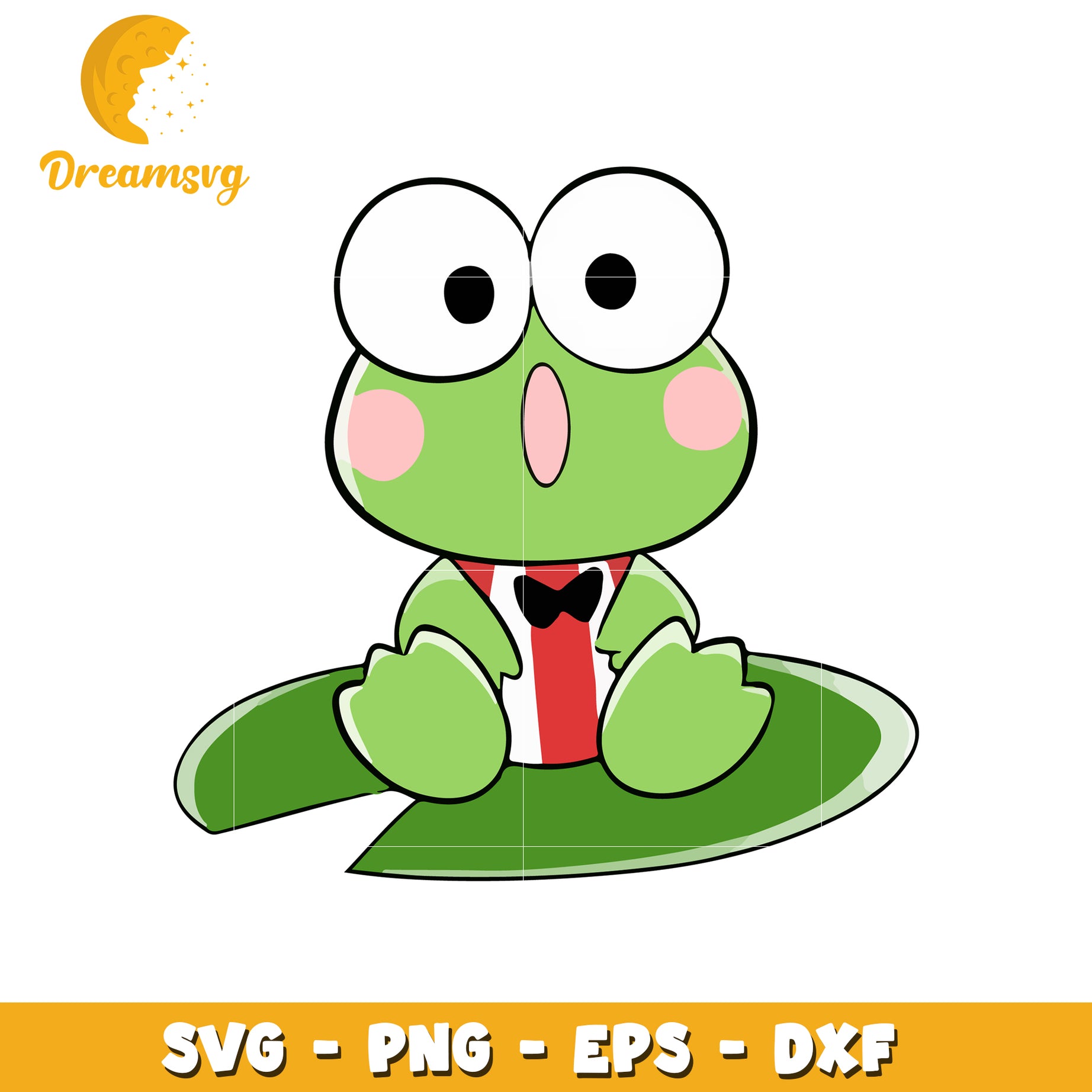 Cute Frog Character SVG Design for Crafts and Projects
