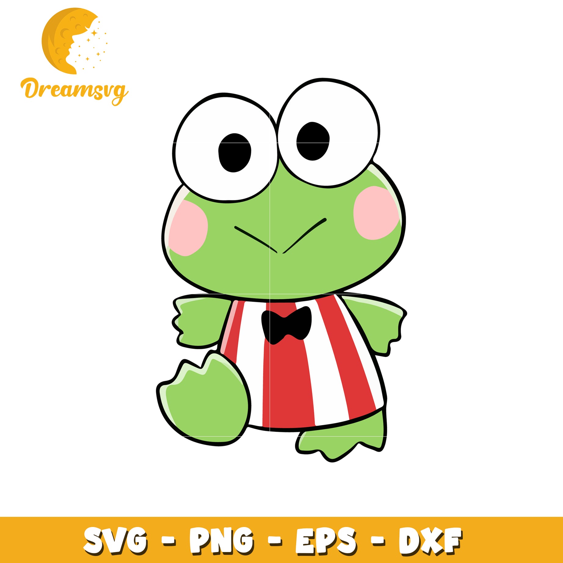 Cute Frog Character SVG File for Kids Crafts and Projects