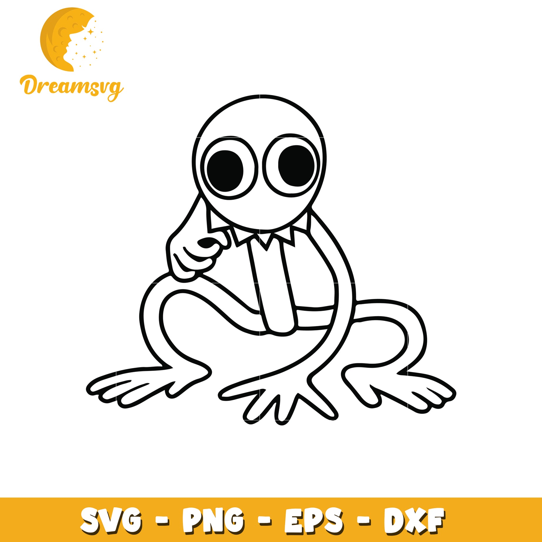 Cute Frog SVG Cut File PNG EPS DXF