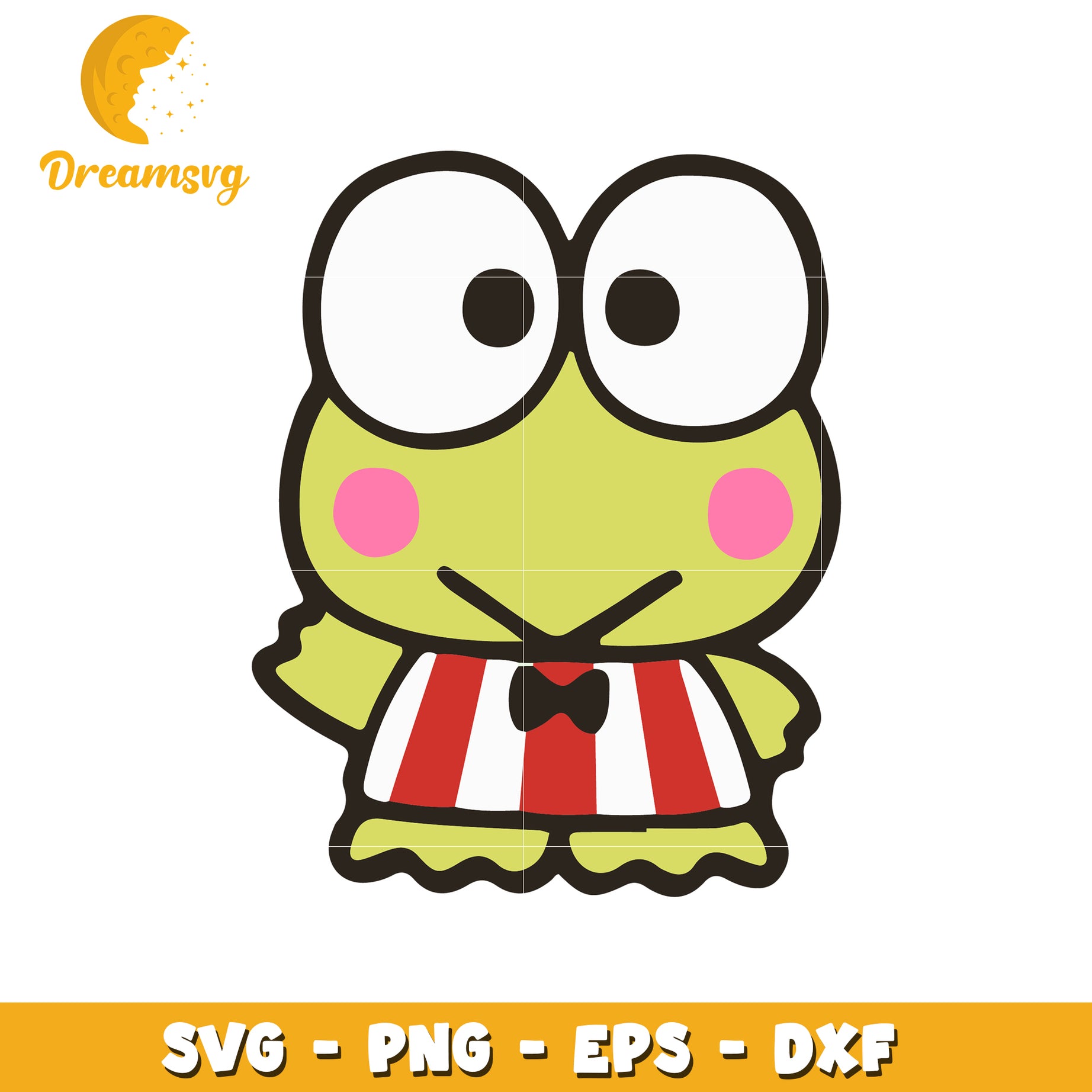 Cute Frog SVG Cut File PNG EPS DXF