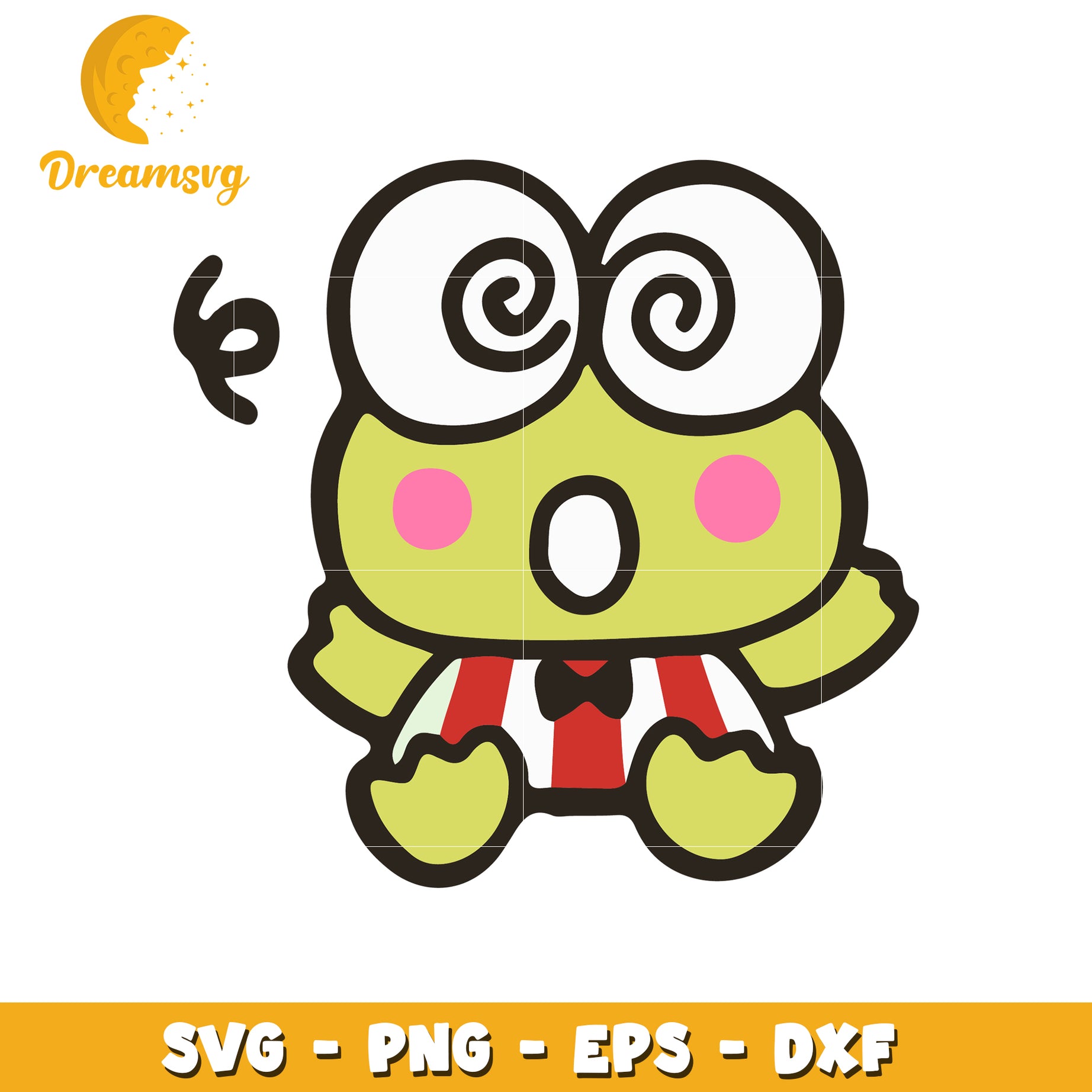 Cute Frog SVG PNG EPS DXF Cut Files