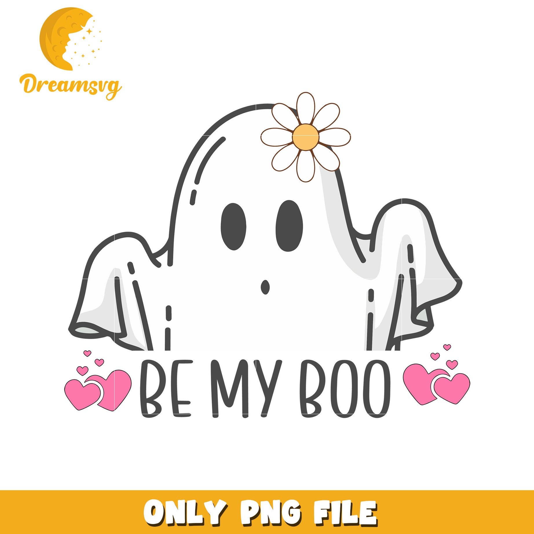 Cute Ghost PNG Be My Boo Design