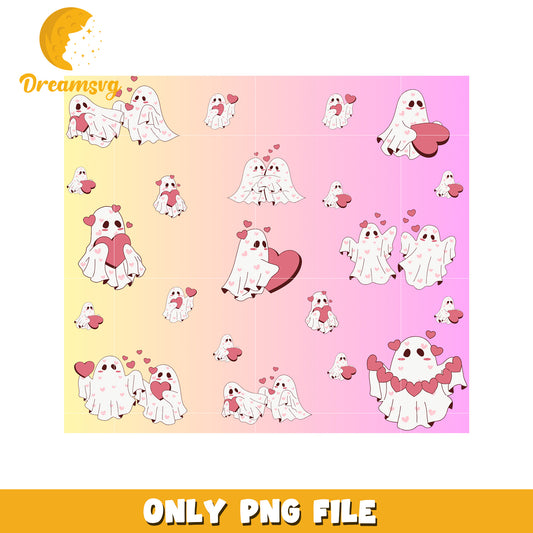 Cute Ghost PNG Valentines Day