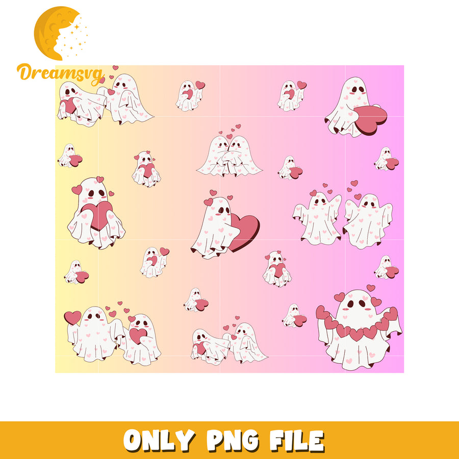 Cute Ghost PNG Valentines Day