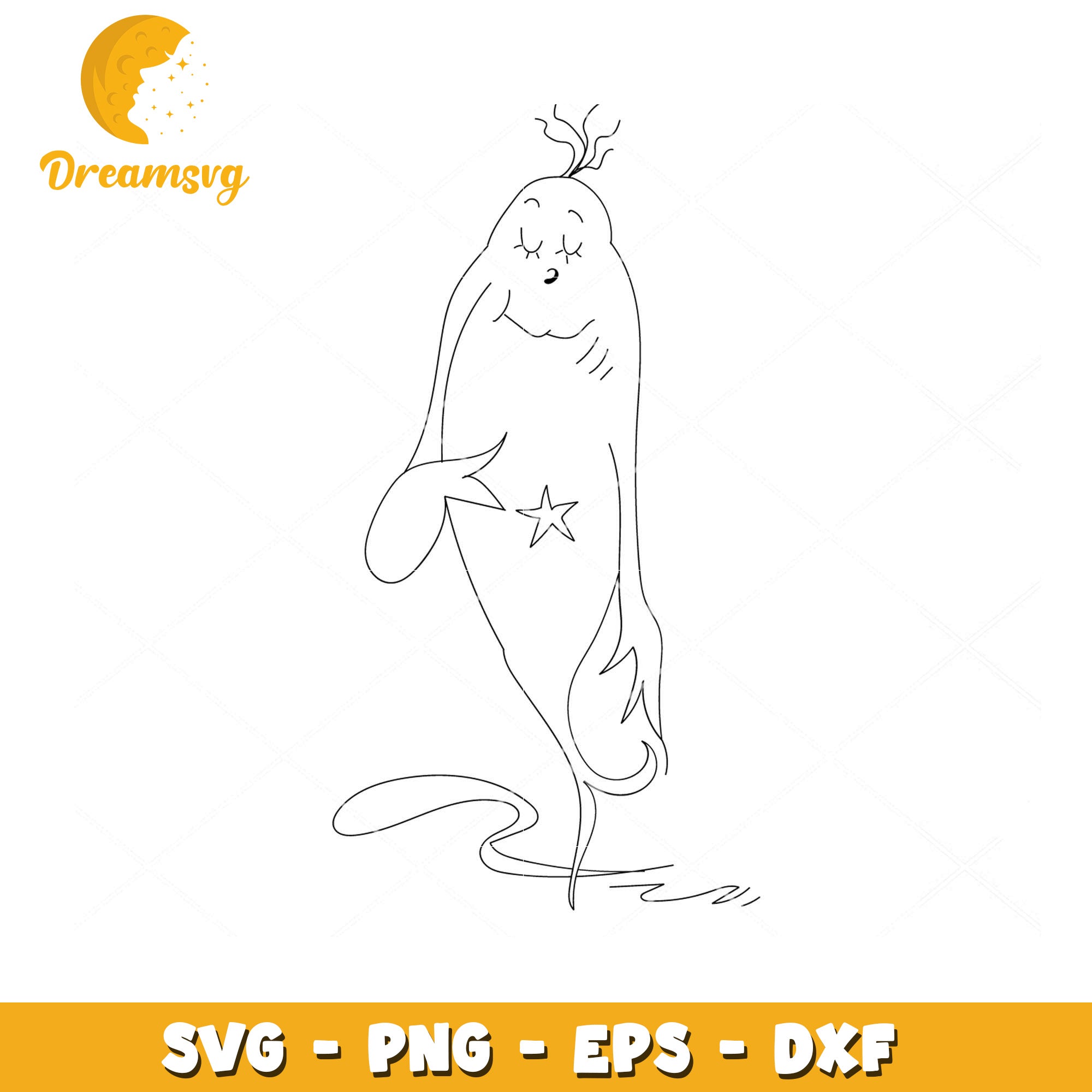 Cute Ghost SVG, PNG, EPS, DXF