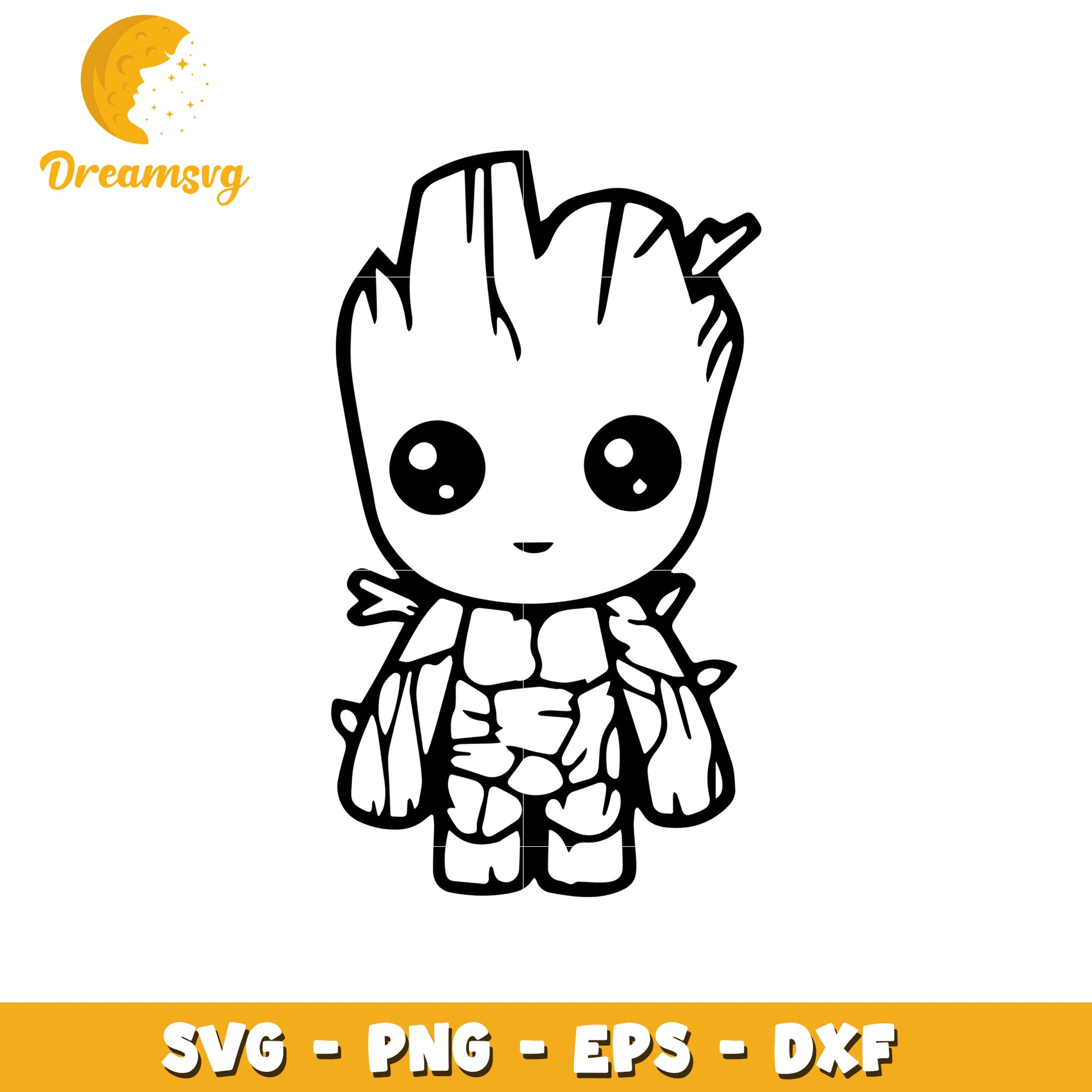 Cute Groot PNG, SVG, EPS, and DXF files