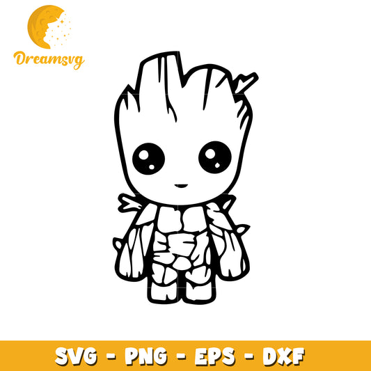 Cute Groot PNG, SVG, EPS, and DXF files