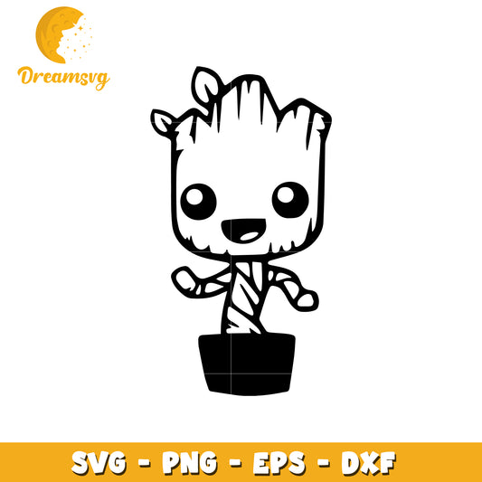 Cute Groot SVG Graphic for Creative Projects and Crafts