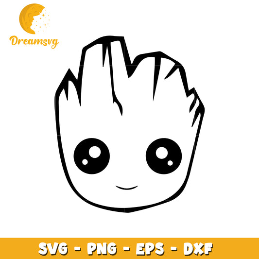 Cute Groot SVG PNG EPS DXF Files