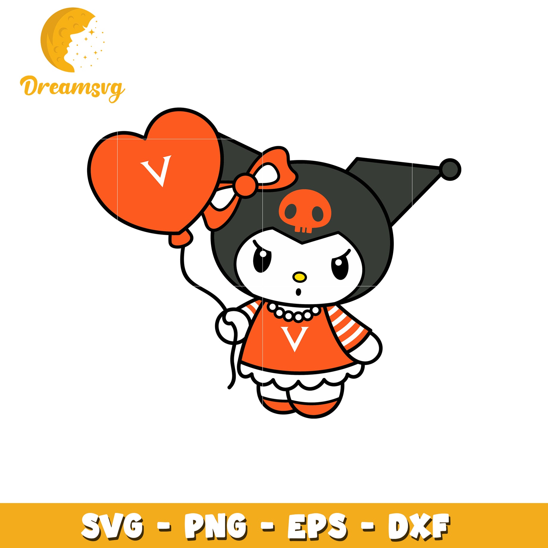 Cute Halloween Girl SVG Design with Balloon Theme