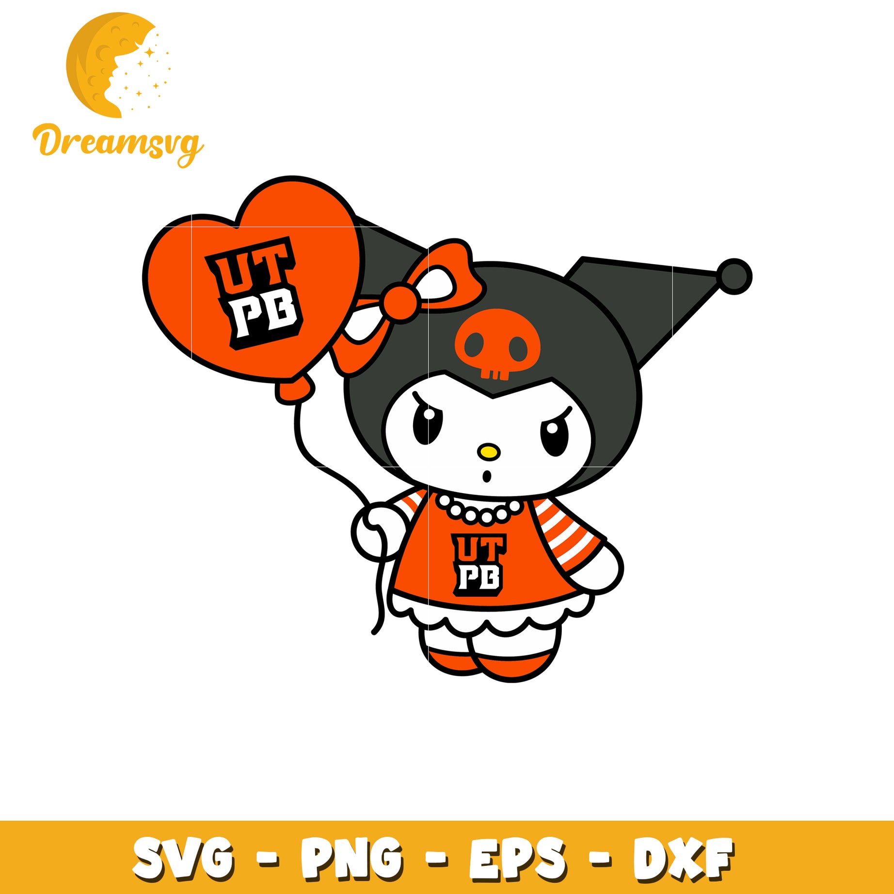 Cute Halloween SVG Design with Heart Balloon Art