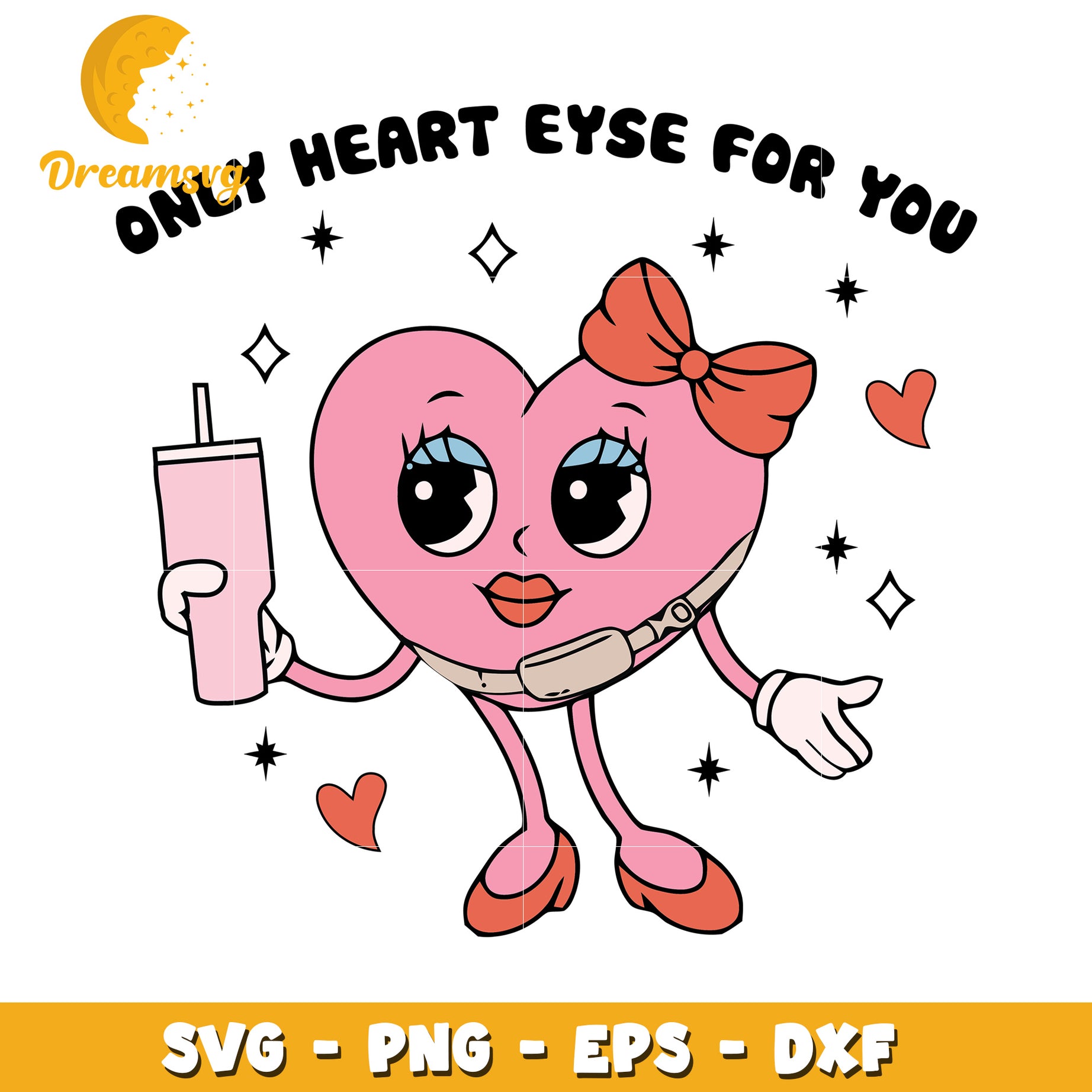 Cute Heart Eyes SVG PNG EPS DXF