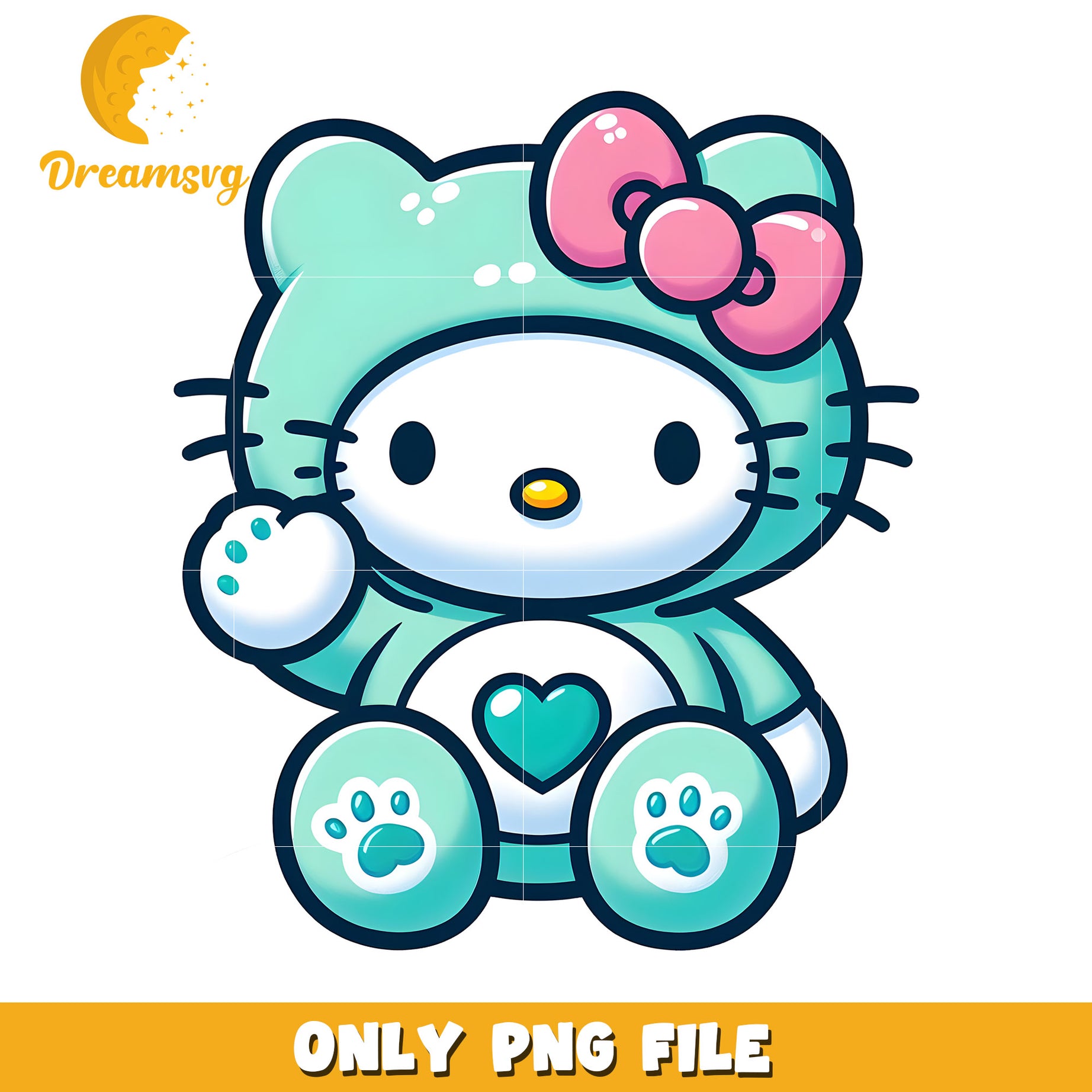 Cute Hello Kitty Bear Costume PNG