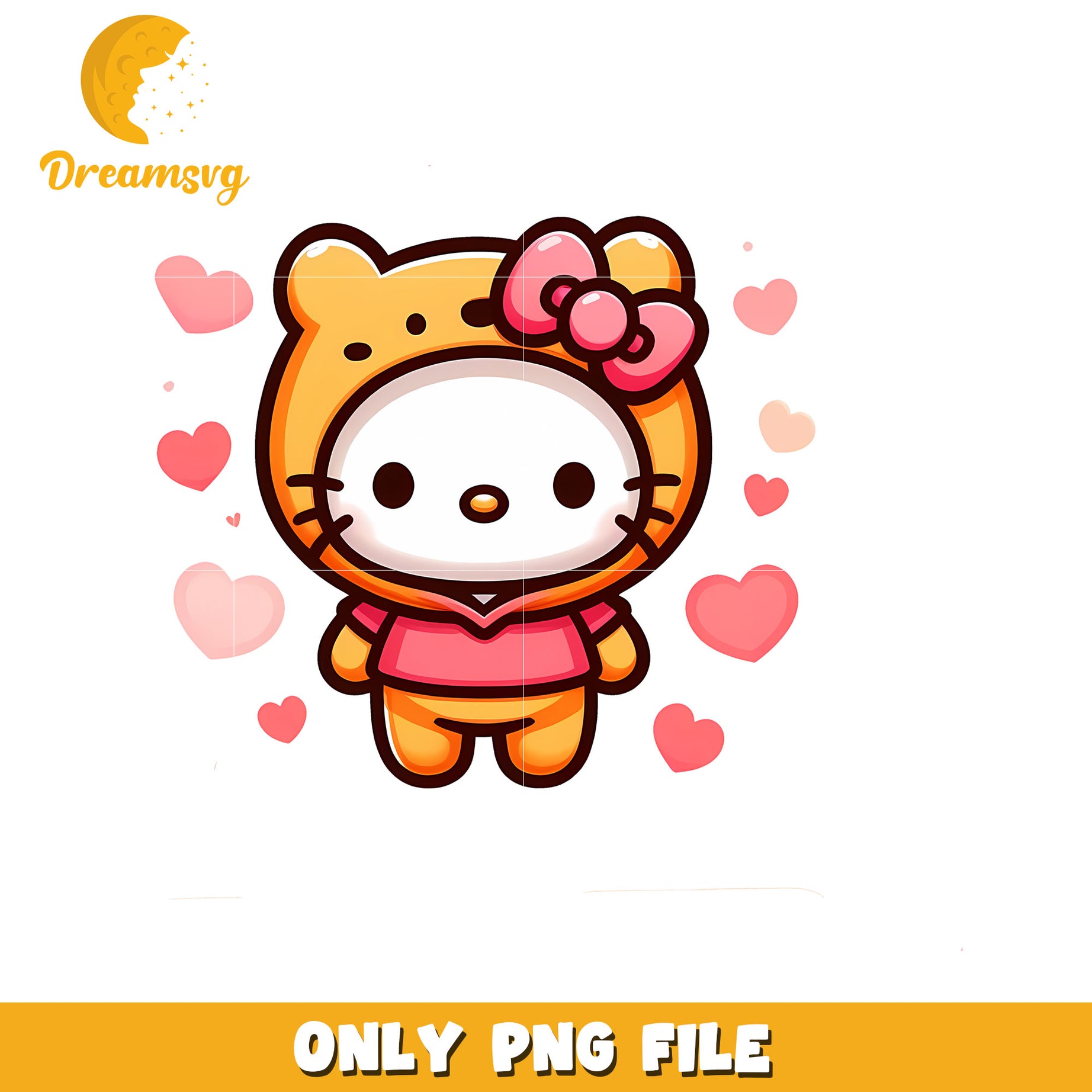 Cute Hello Kitty Bear PNG File for Kids and Craft Projects