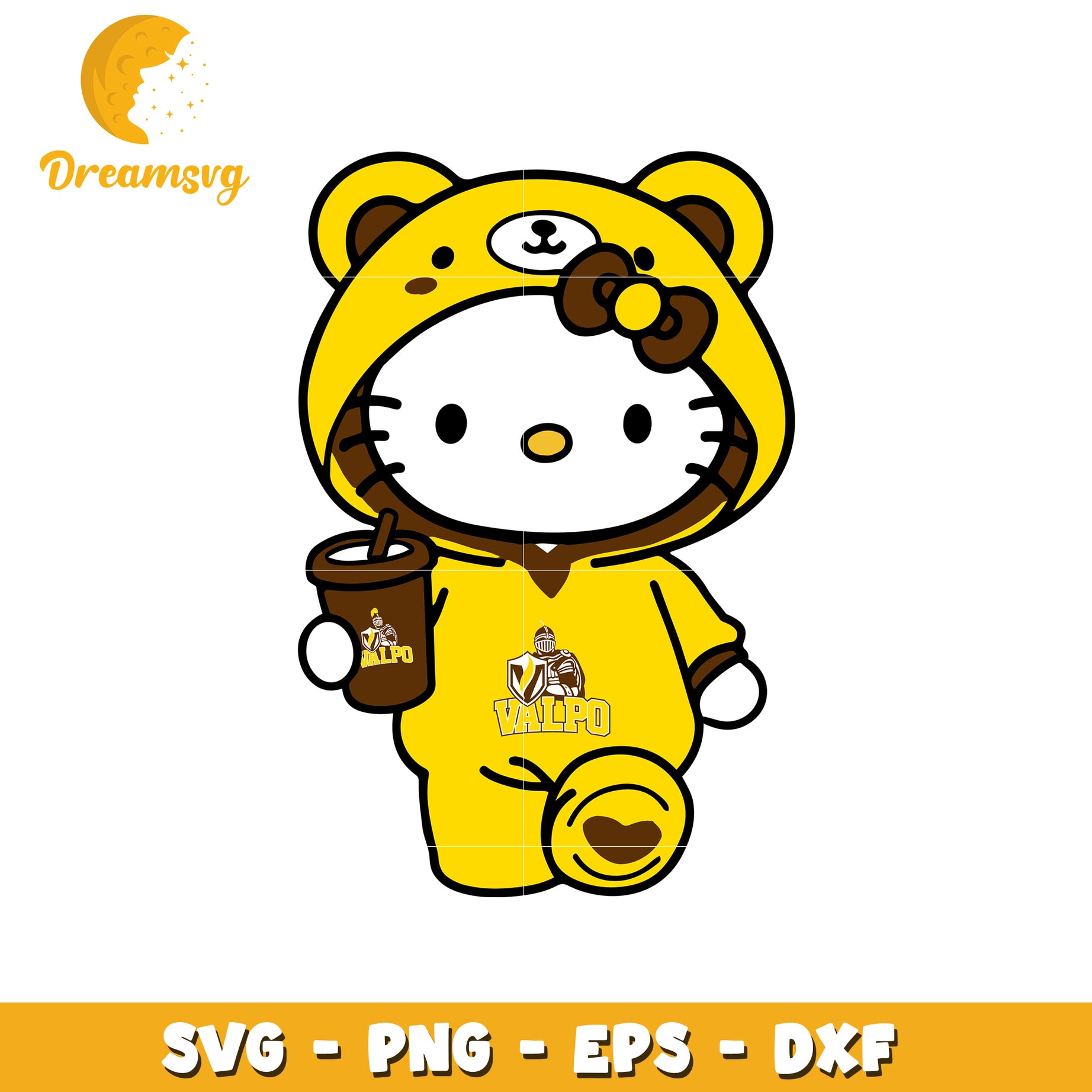 Cute Hello Kitty Bear SVG Design for Kids Fun