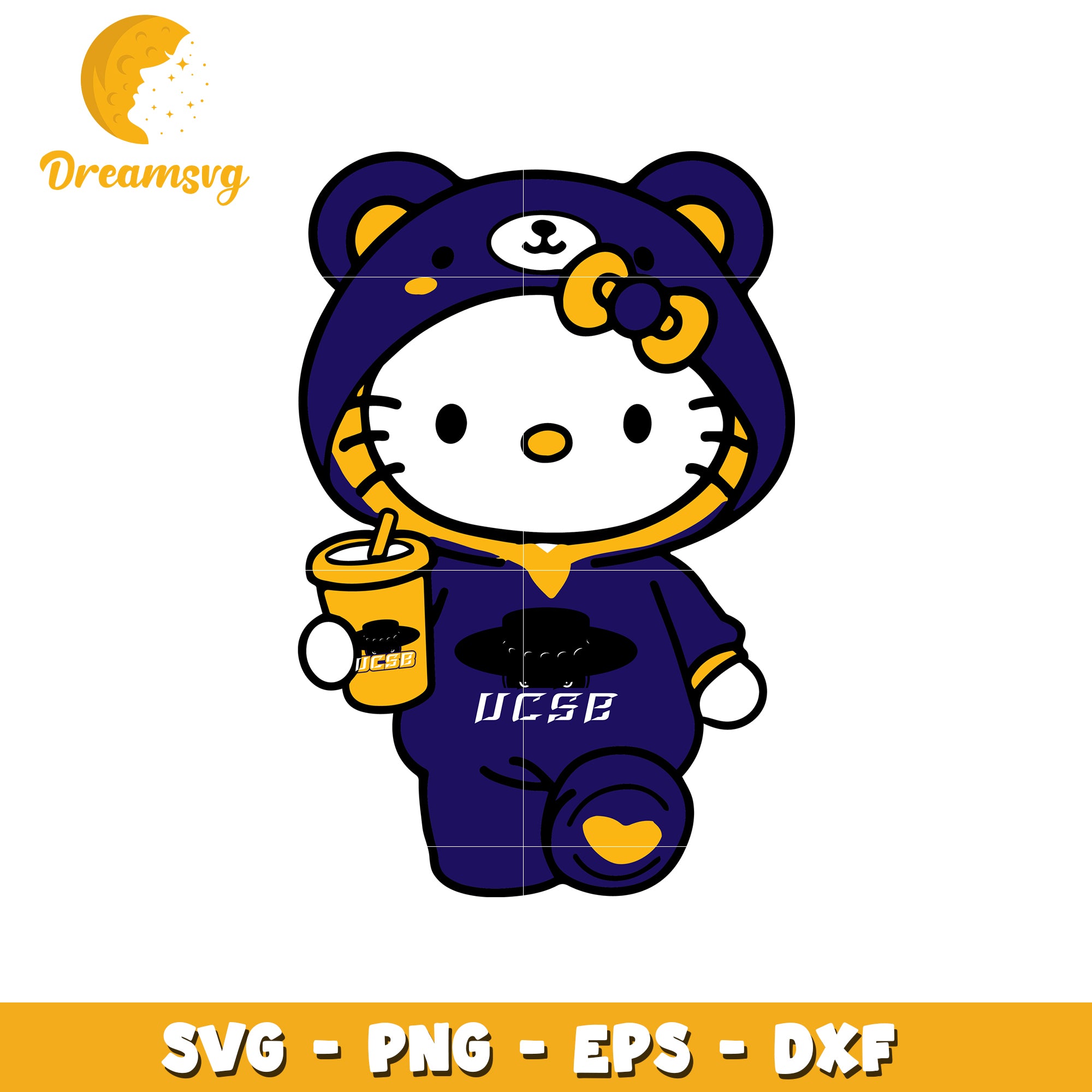 Cute Hello Kitty Bear UCSB SVG Design for Fans – DreamSVG Store