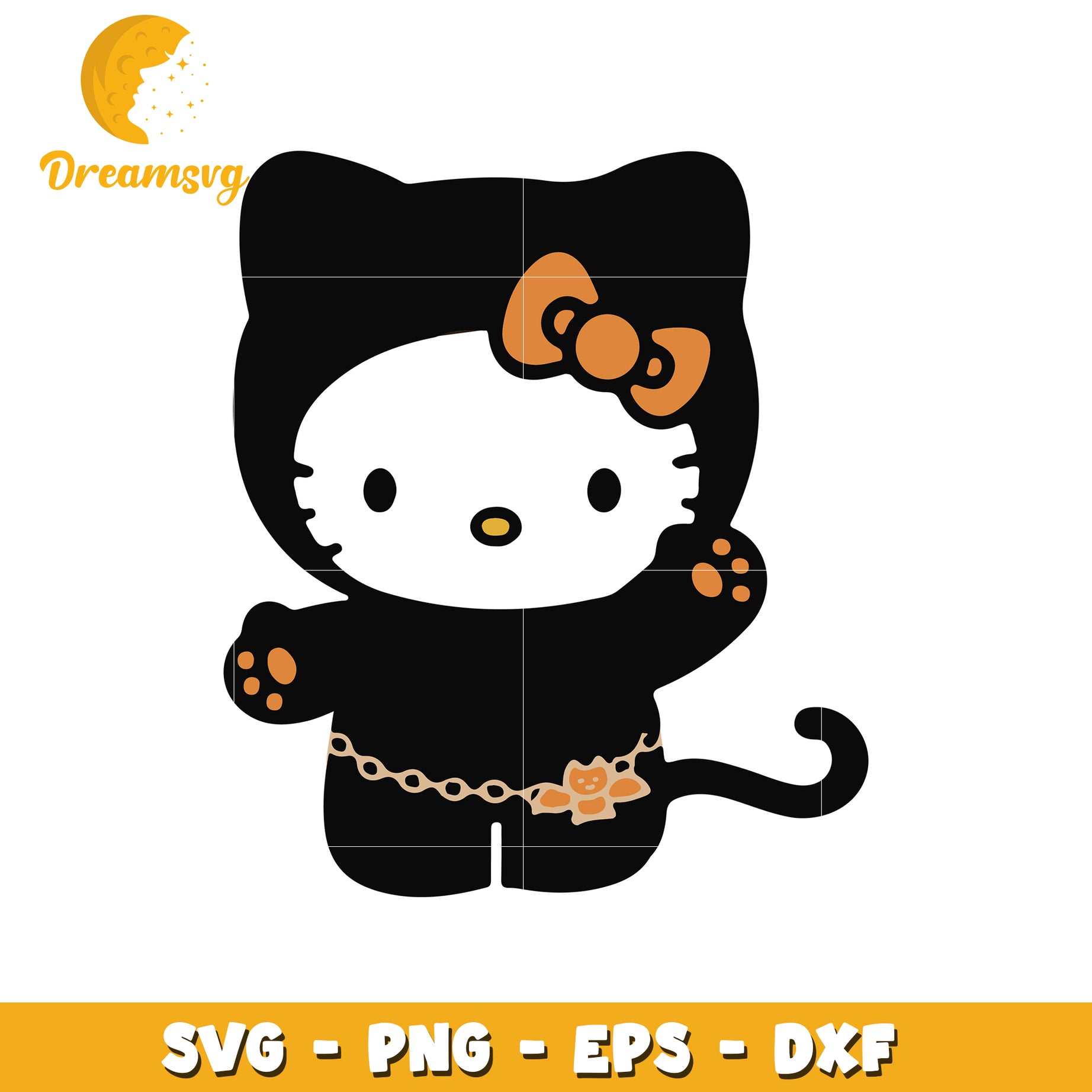 Cute Hello Kitty Cat SVG Png Eps Dxf Bundle for Crafting Files