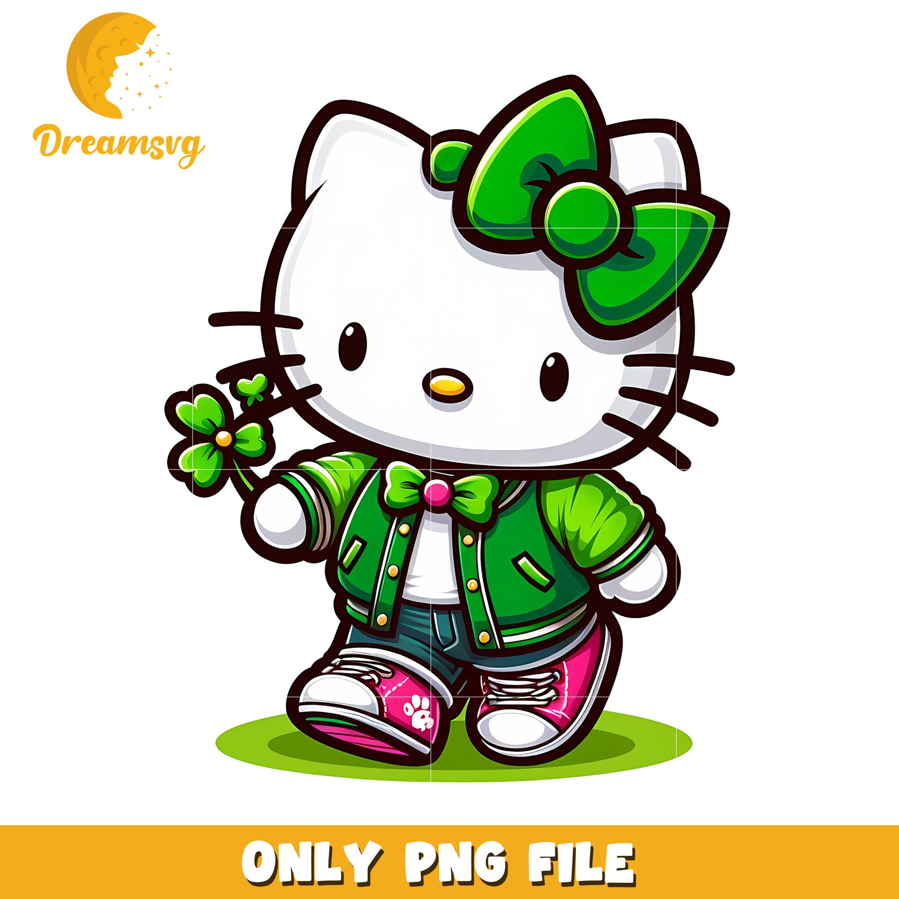 Cute Hello Kitty Character PNG File for Kids' Designs