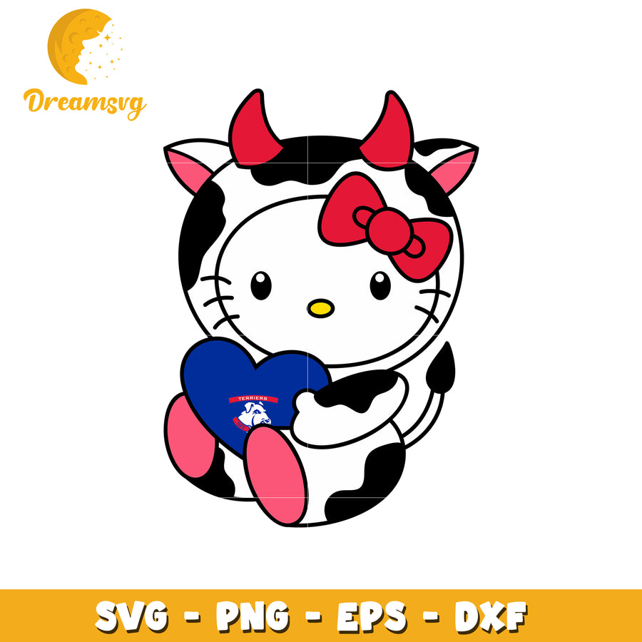 Cute Hello Kitty Cow SVG Design for Crafts Fans