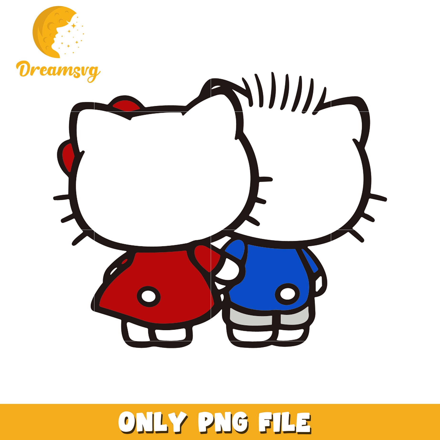 Cute Hello Kitty Friends PNG Digital Download Image