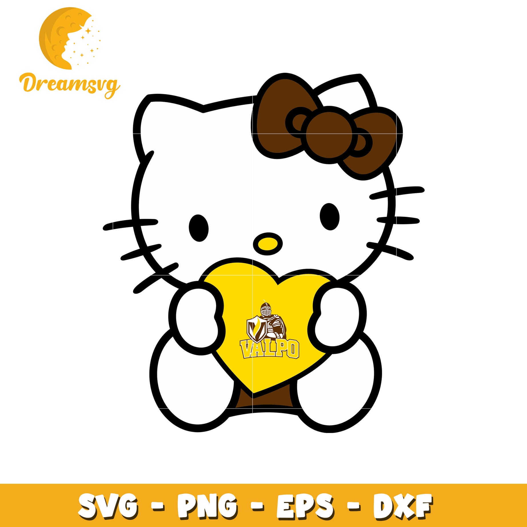 Cute Hello Kitty Heart SVG Design for Crafts