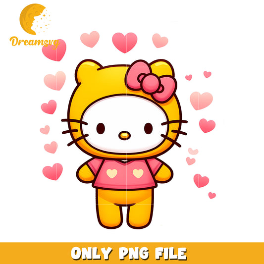 Cute Hello Kitty Inspired Character PNG for Downloadable Use