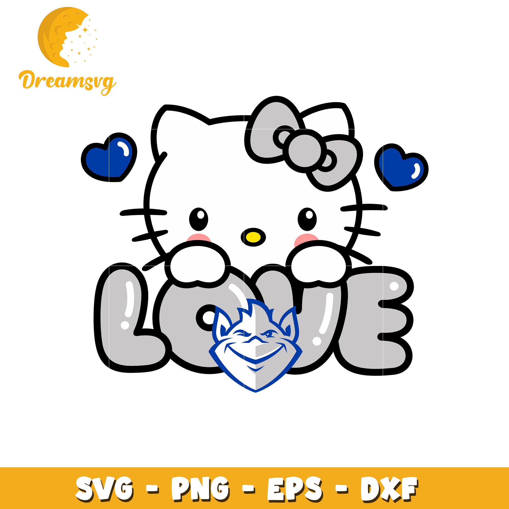 Cute Hello Kitty Love Design for Svg Projects Online