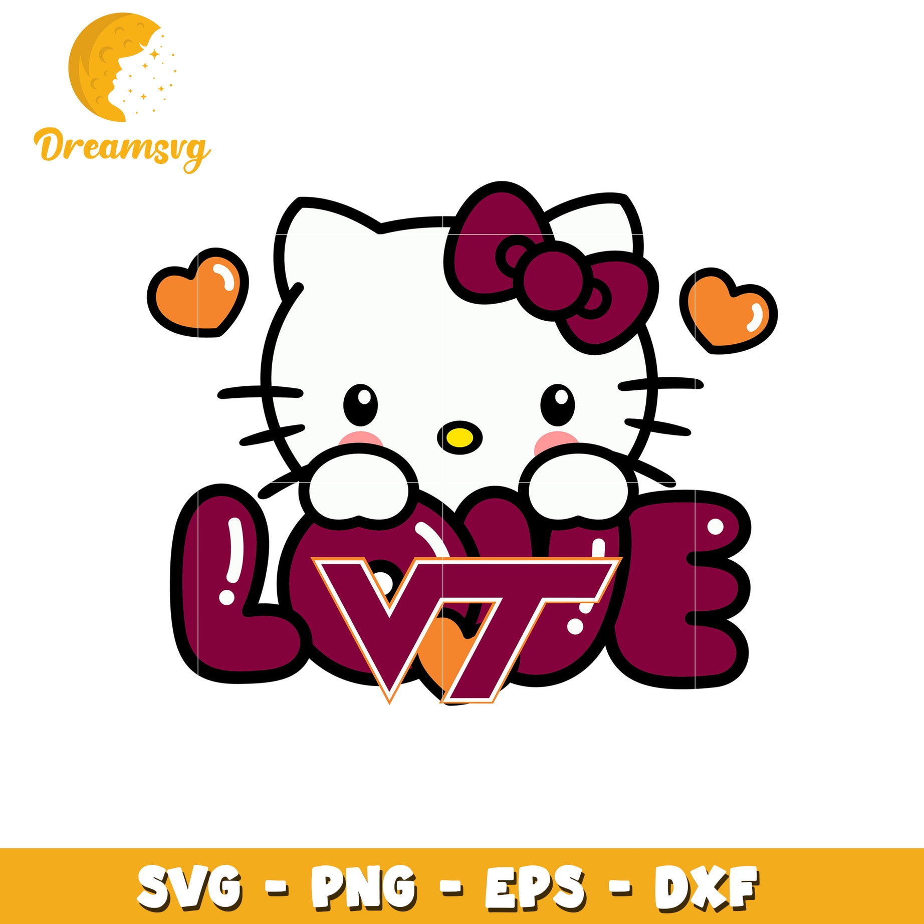 Cute Hello Kitty Love SVG Design for Crafting Fun