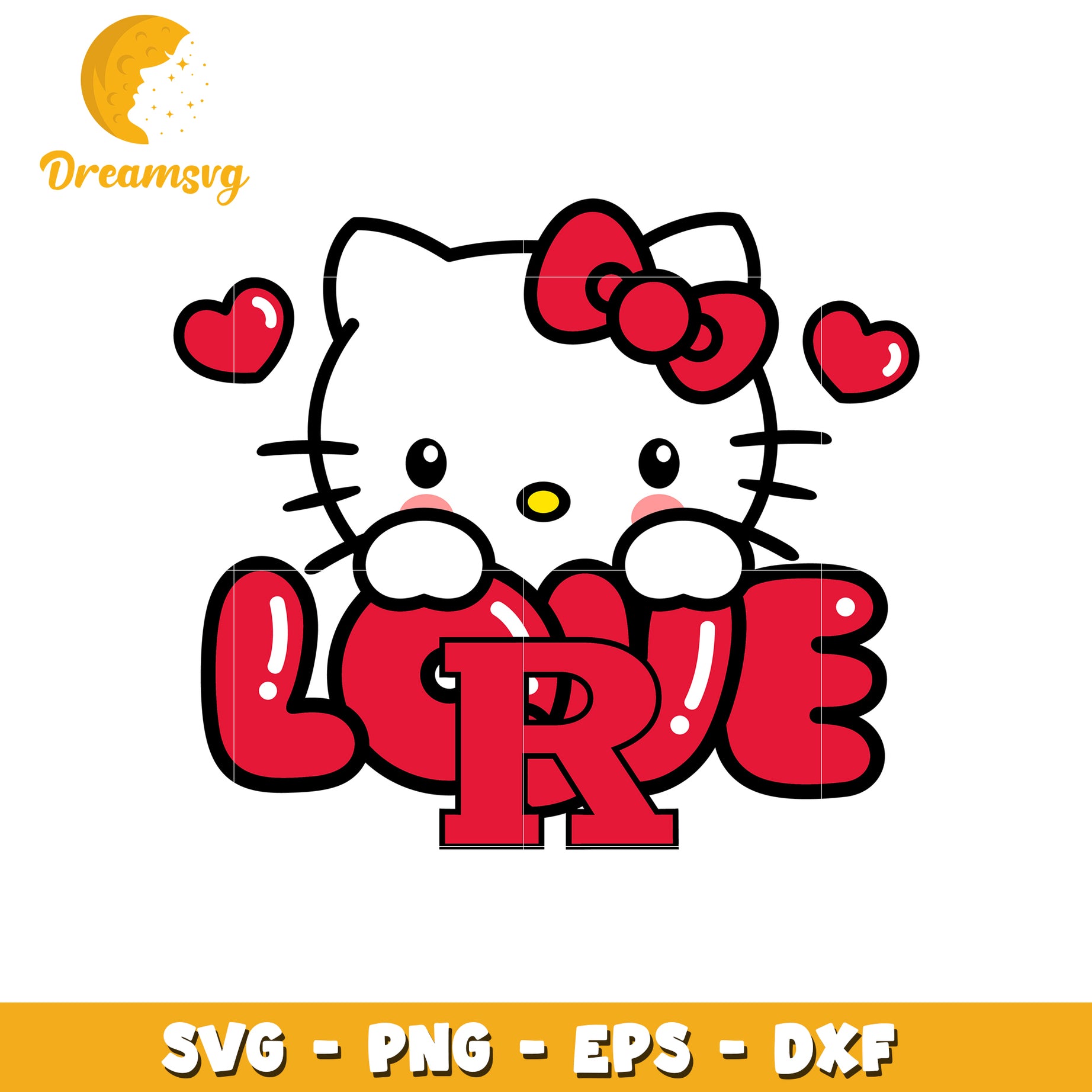 Cute Hello Kitty Love SVG Design for Crafting Fun